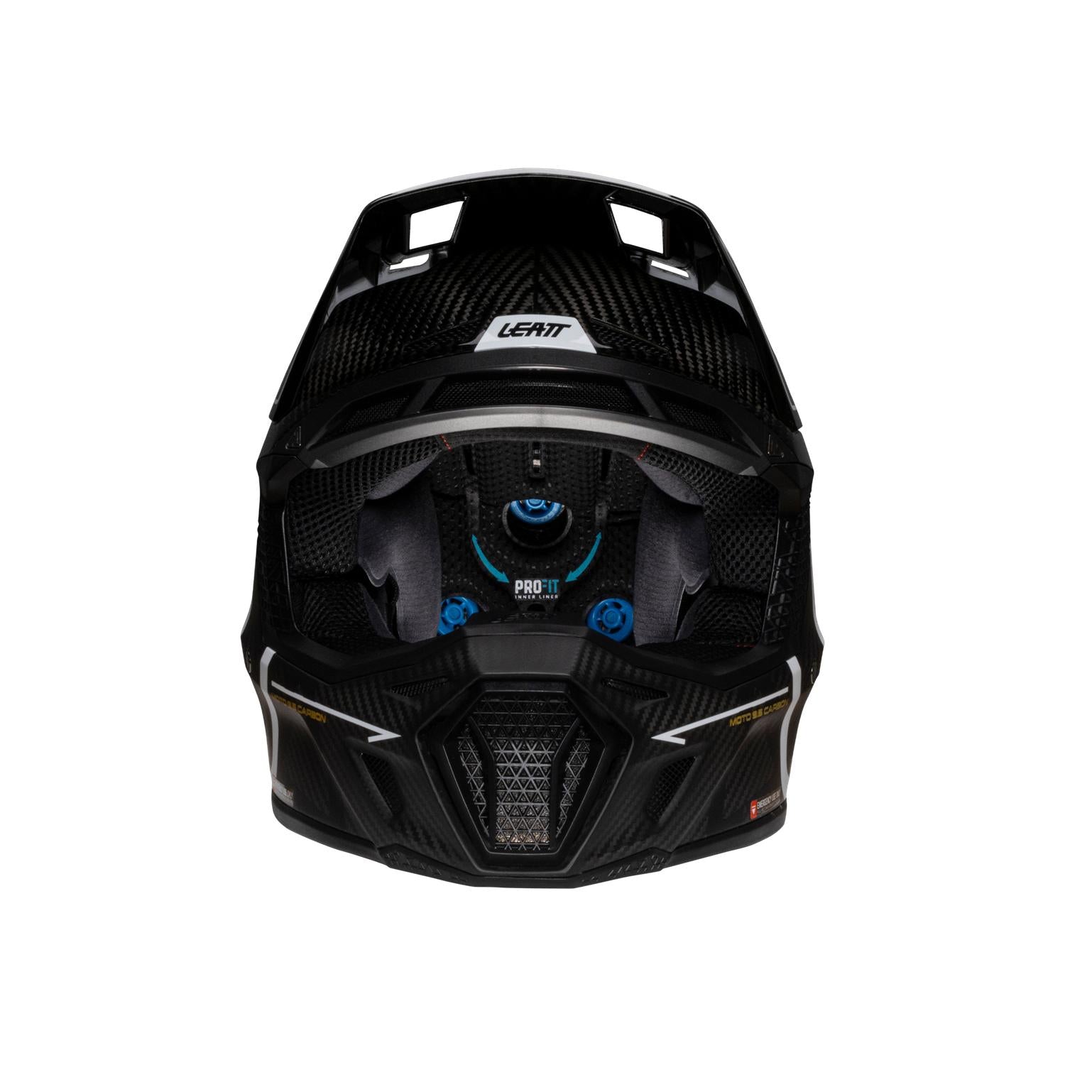 Kit Leatt Casco Moto 9.5 Antiparra 6.5 Iriz V25 Carbono Blanco