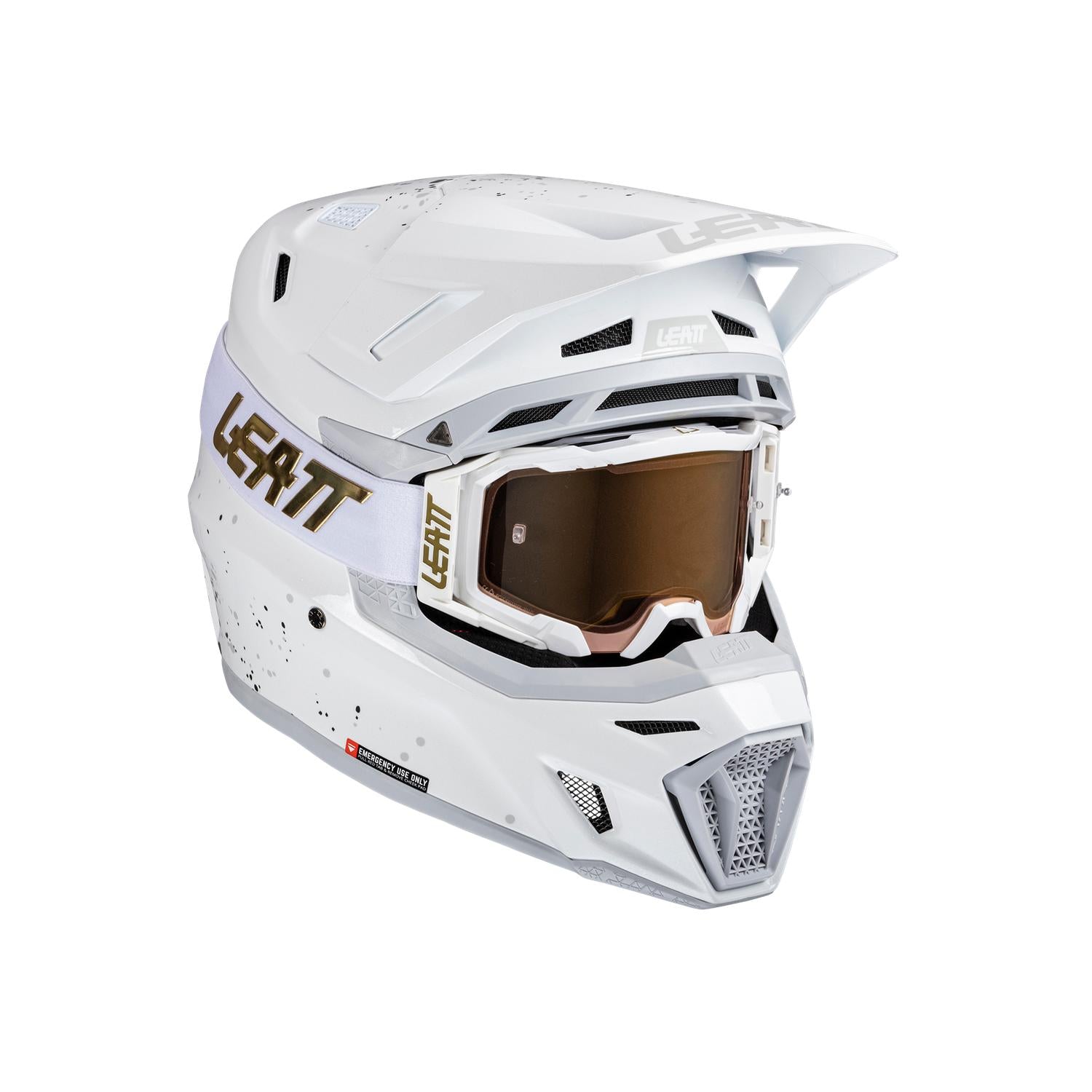 Kit Leatt Casco Moto 8.5 Antiparra 5.5 V25 Blanco