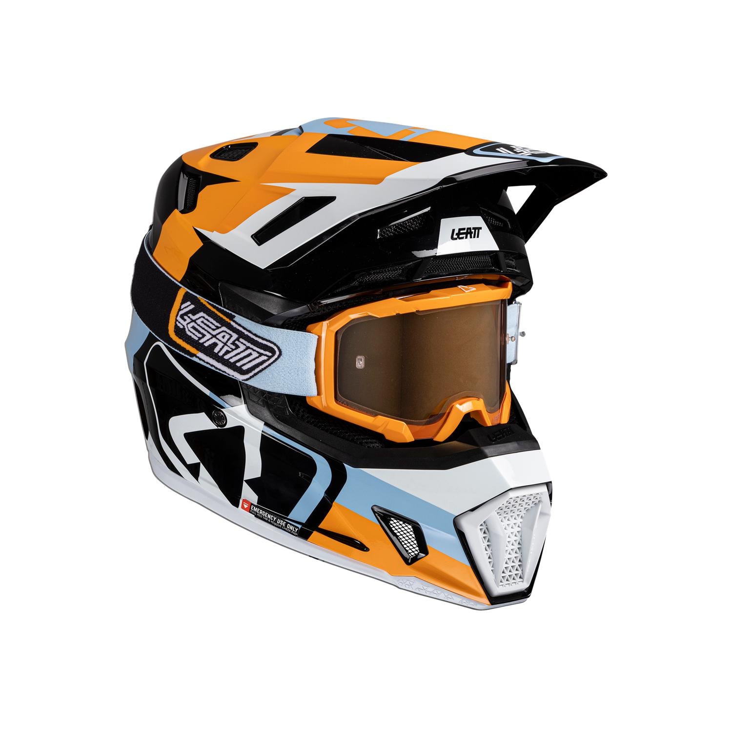 Kit Leatt Casco Moto 7.5 Antiparra 4.5 V25 Naranjo