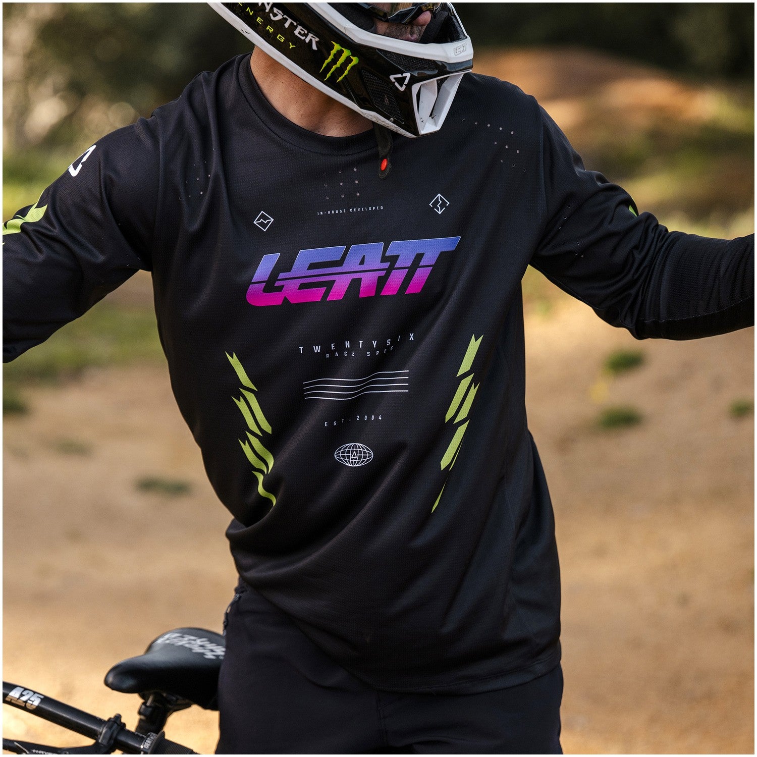 Jersey Leatt MTB Manga Larga Gravity 4.0 Negro Racing