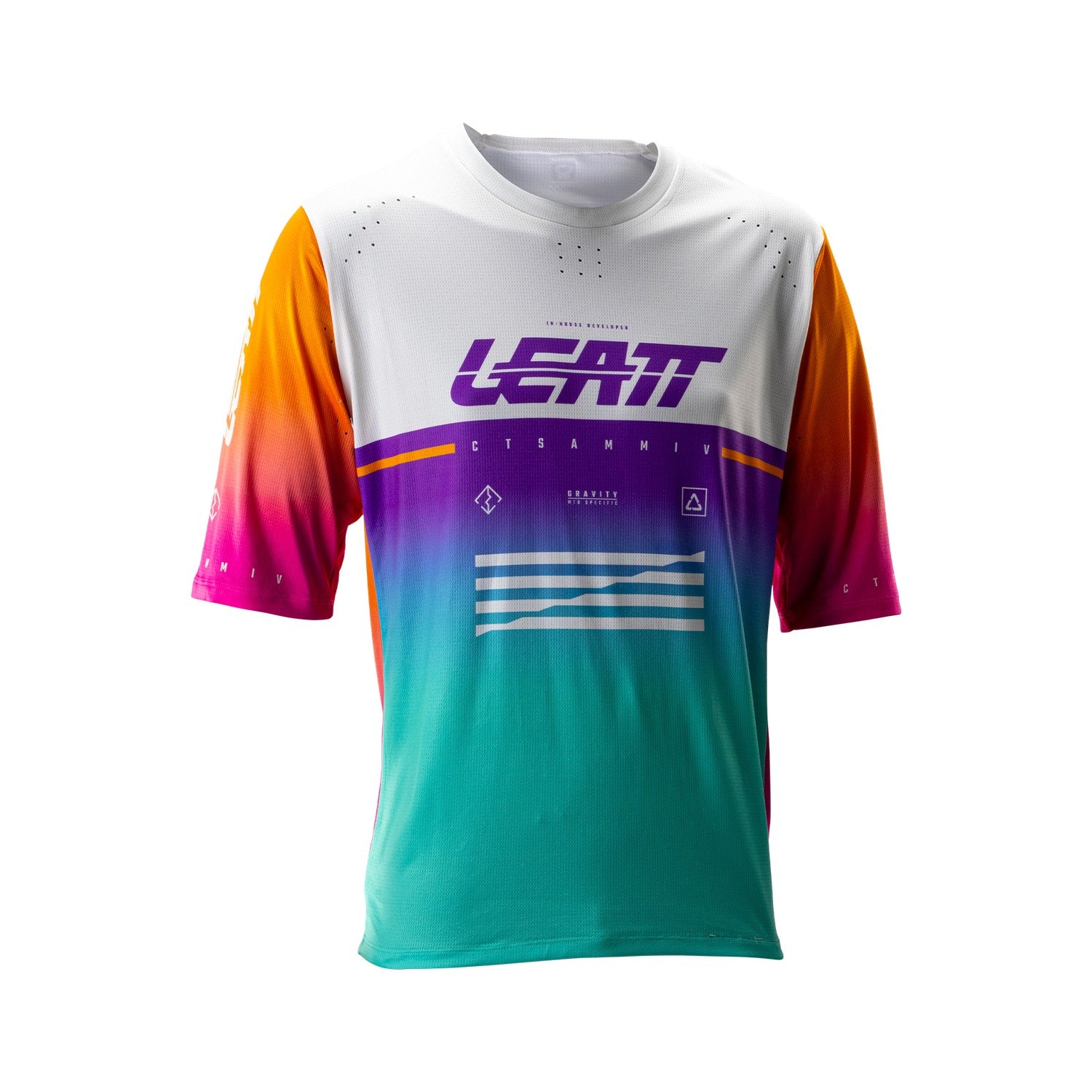 Jersey Leatt MTB Manga Larga Gravity 4.0 Morado Piñata