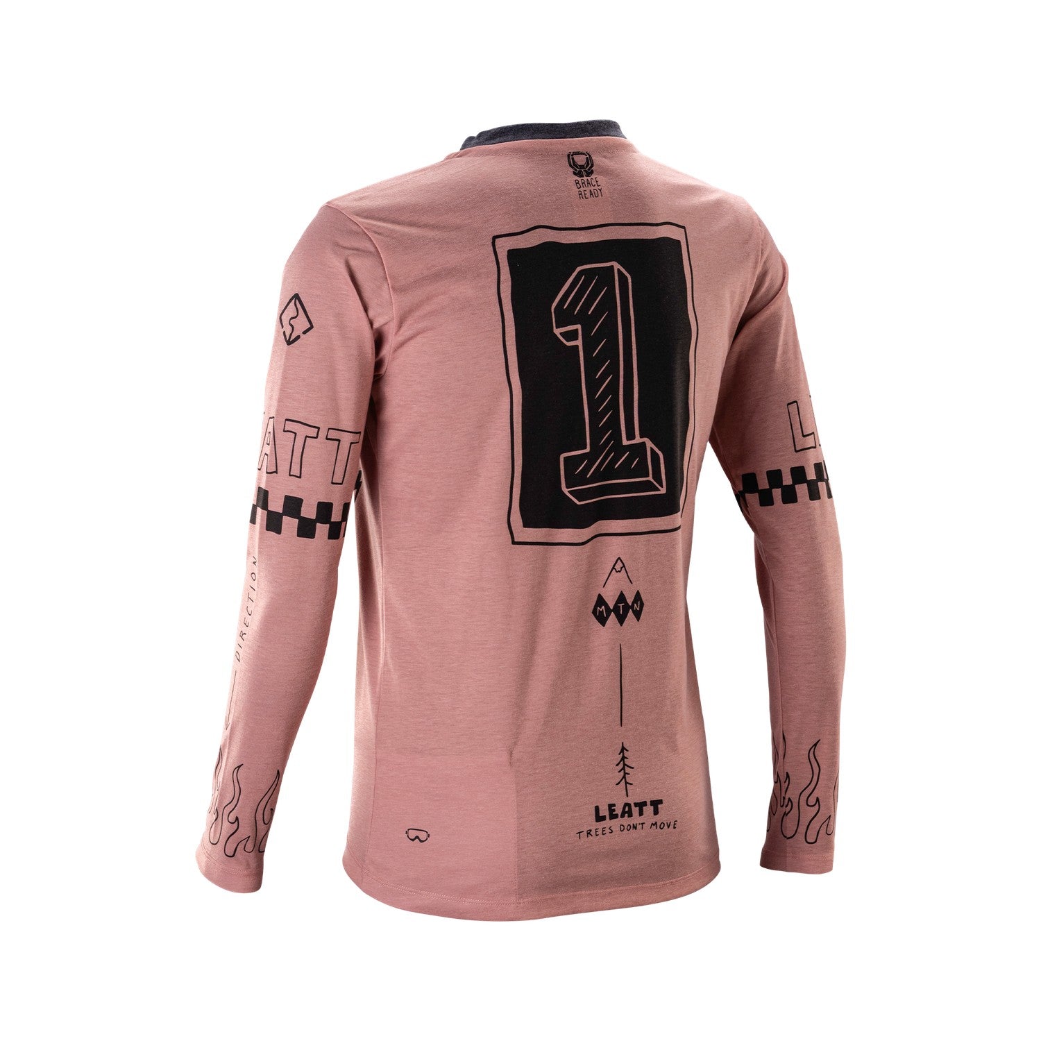 Jersey Leatt MTB Manga Larga Mujer Gravity 3.0 Polvo Rosa