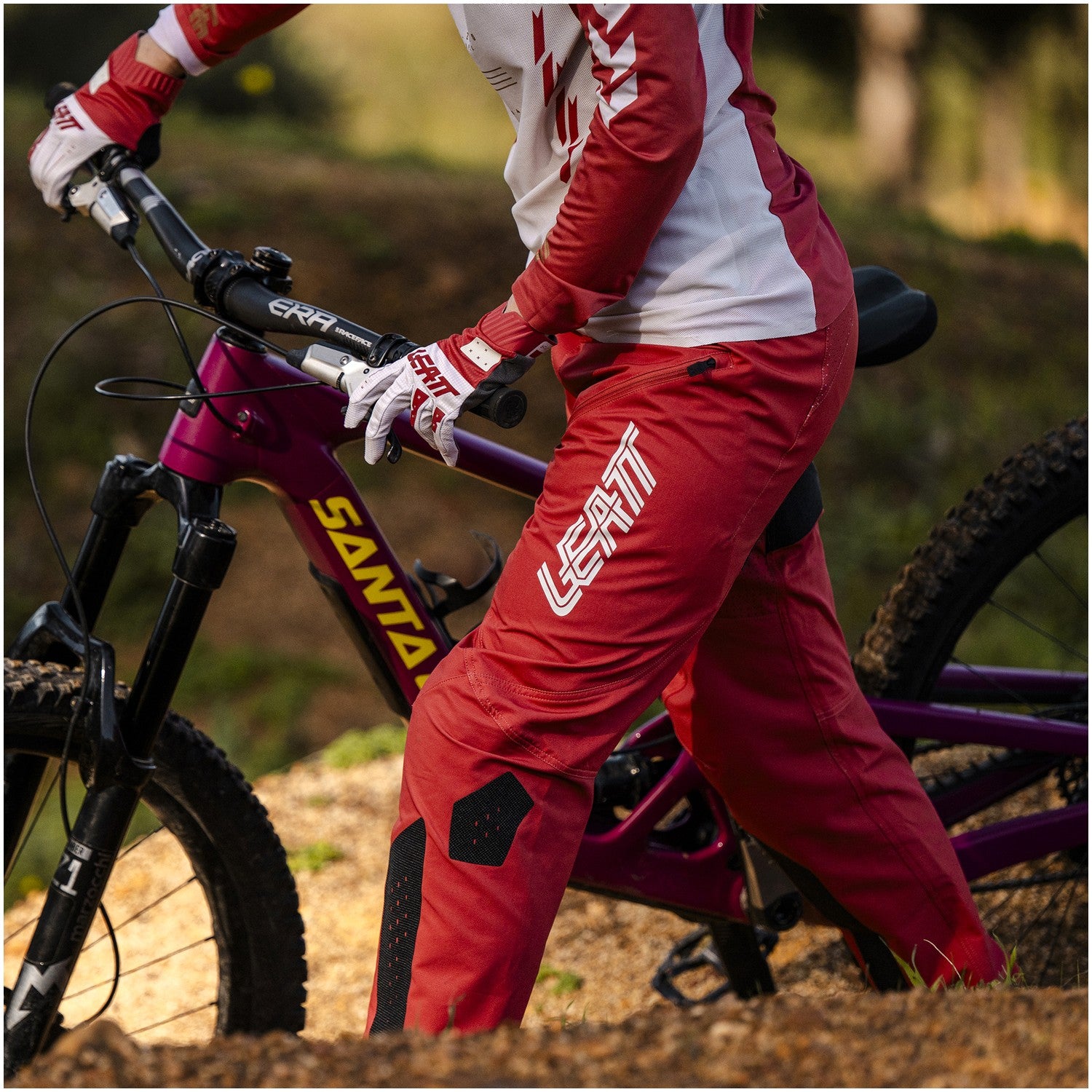 Pantalón Leatt MTB Mujer Gravity 3.0 Rojo Racing XS 2US 34EU