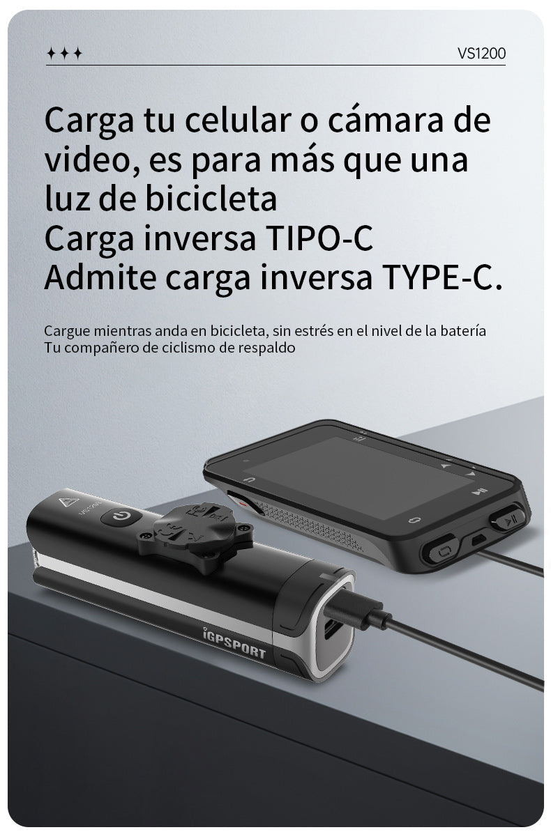 Luz Delantera Inteligente iGPSPORT VS1200s
