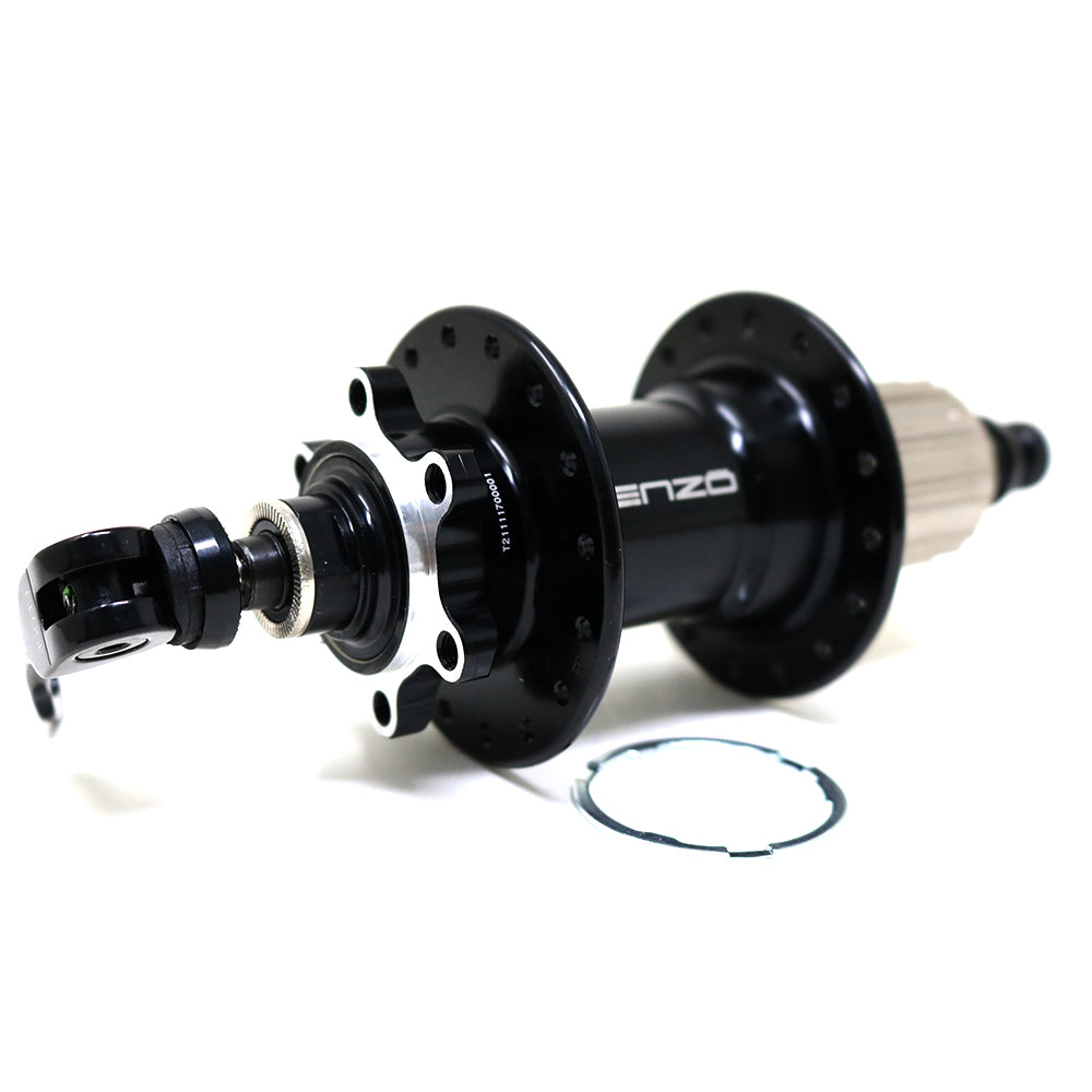 Maza Senzo Trasera 10x135mm 32H QR HG 12V Disco 6P Aluminio Negro