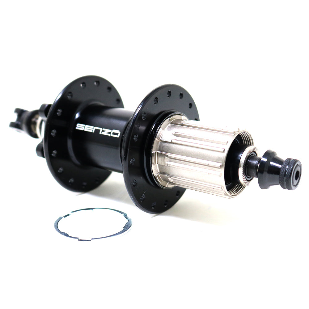 Maza Senzo Trasera 10x135mm 32H QR HG 12V Disco 6P Aluminio Negro