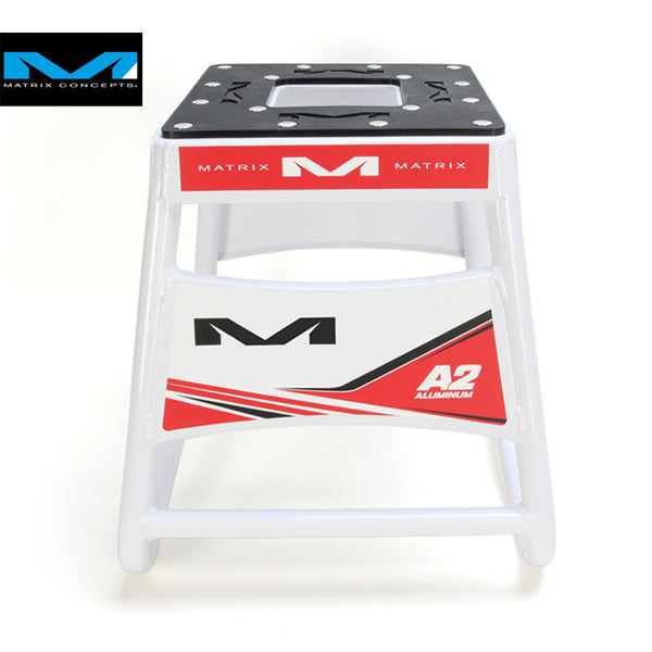 Soporte Elevador Matrix A2 Aluminio | Blanco-Rojo - Rideshop