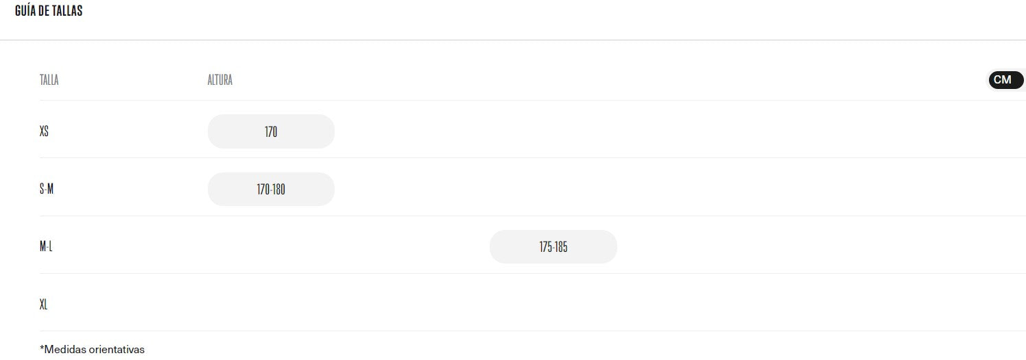 Guía de Talla