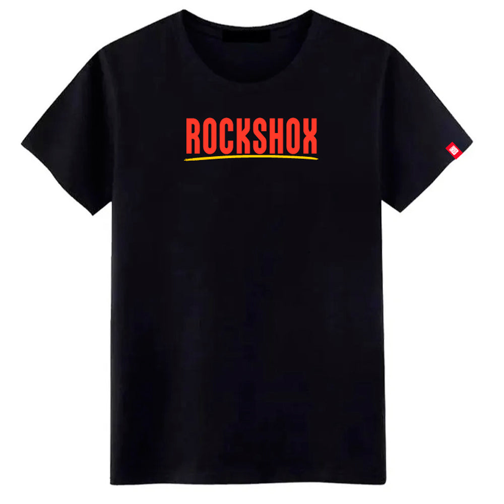 Polera Rockshox paint brush logo negro S - Rideshop