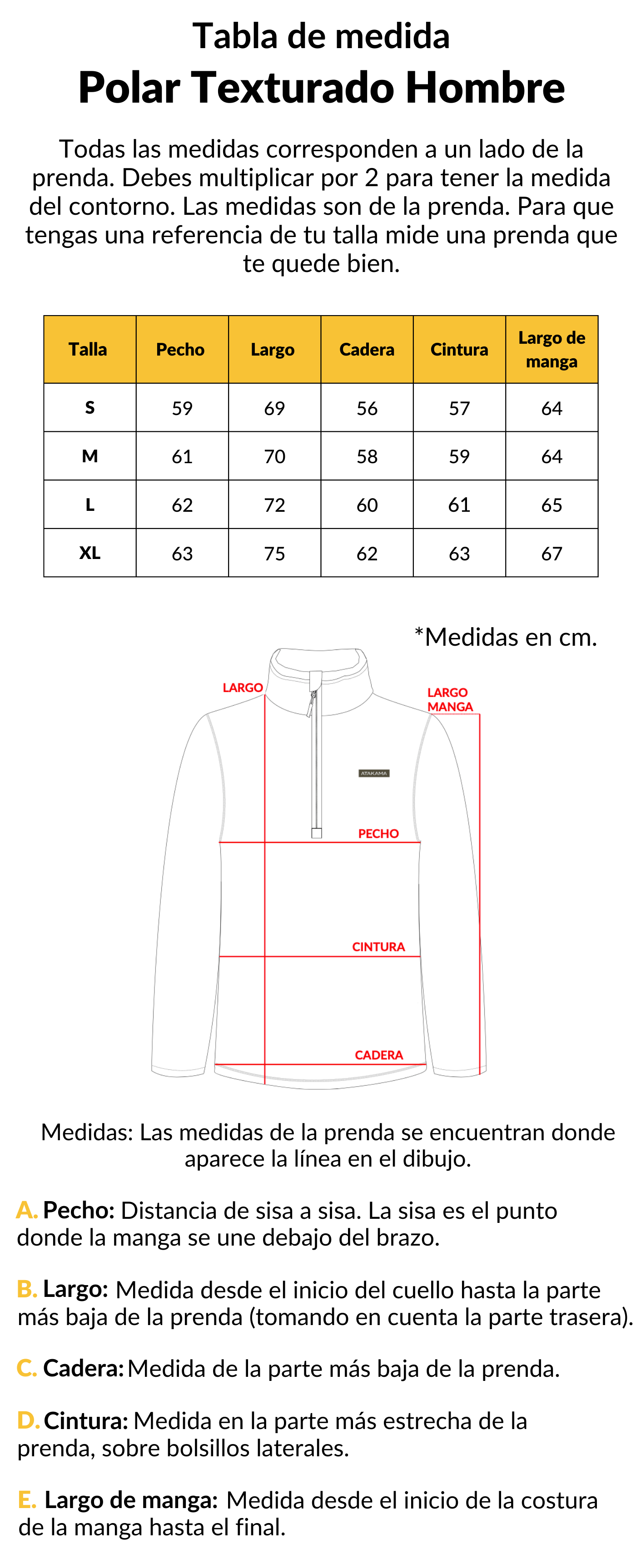Polar Texturado Hombre Ventisquero