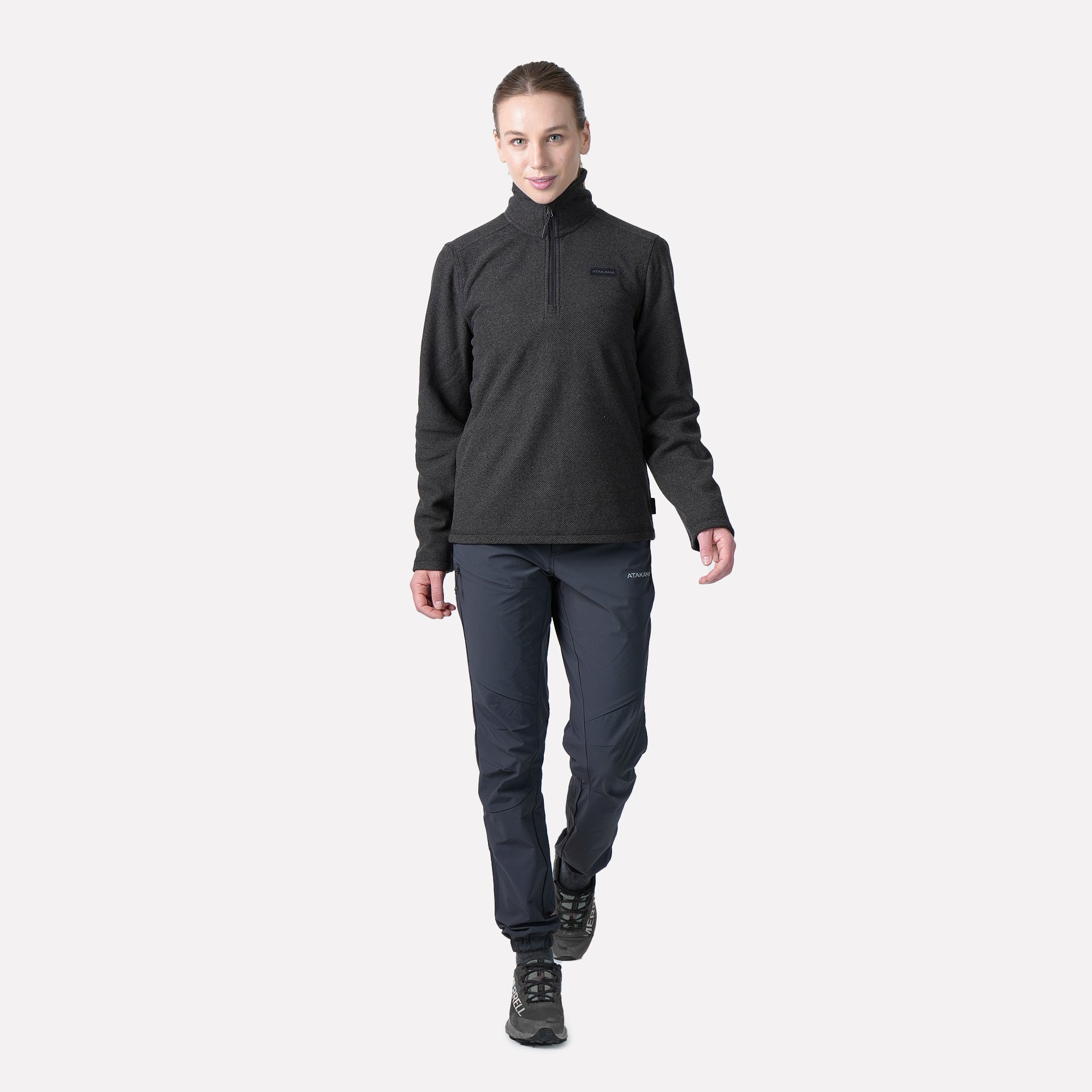 Polar Texturado Mujer Ventisquero Gris