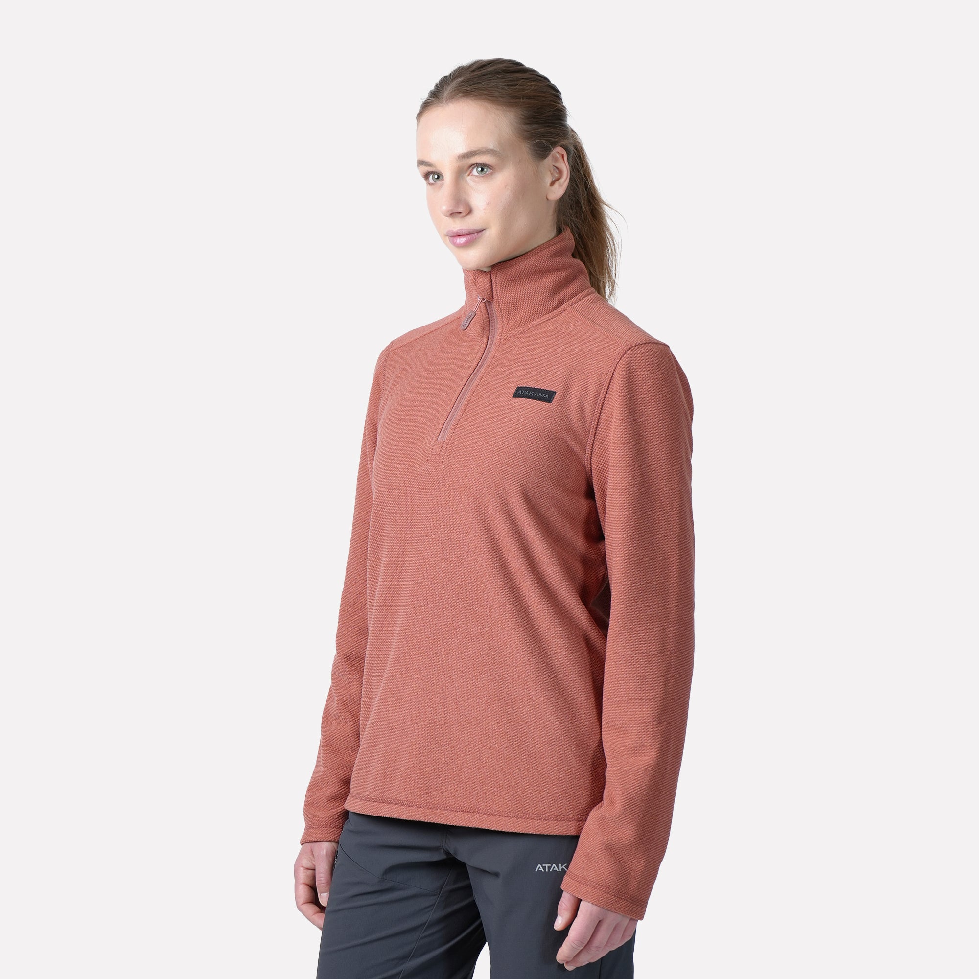 Polar Texturado Mujer Ventisquero Rosado - Atakama Outdoor