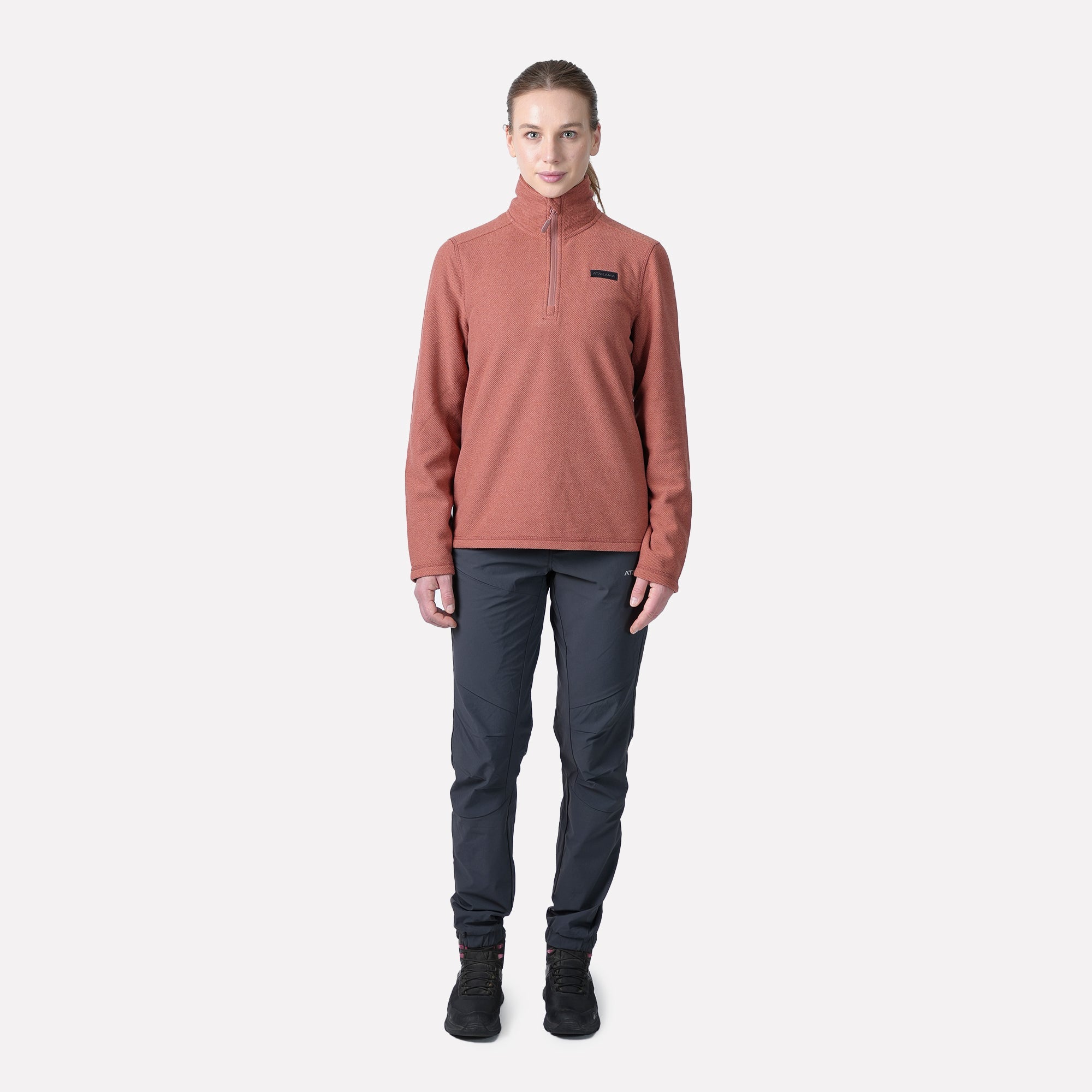 Polar Texturado Mujer Ventisquero Rosado - Atakama Outdoor