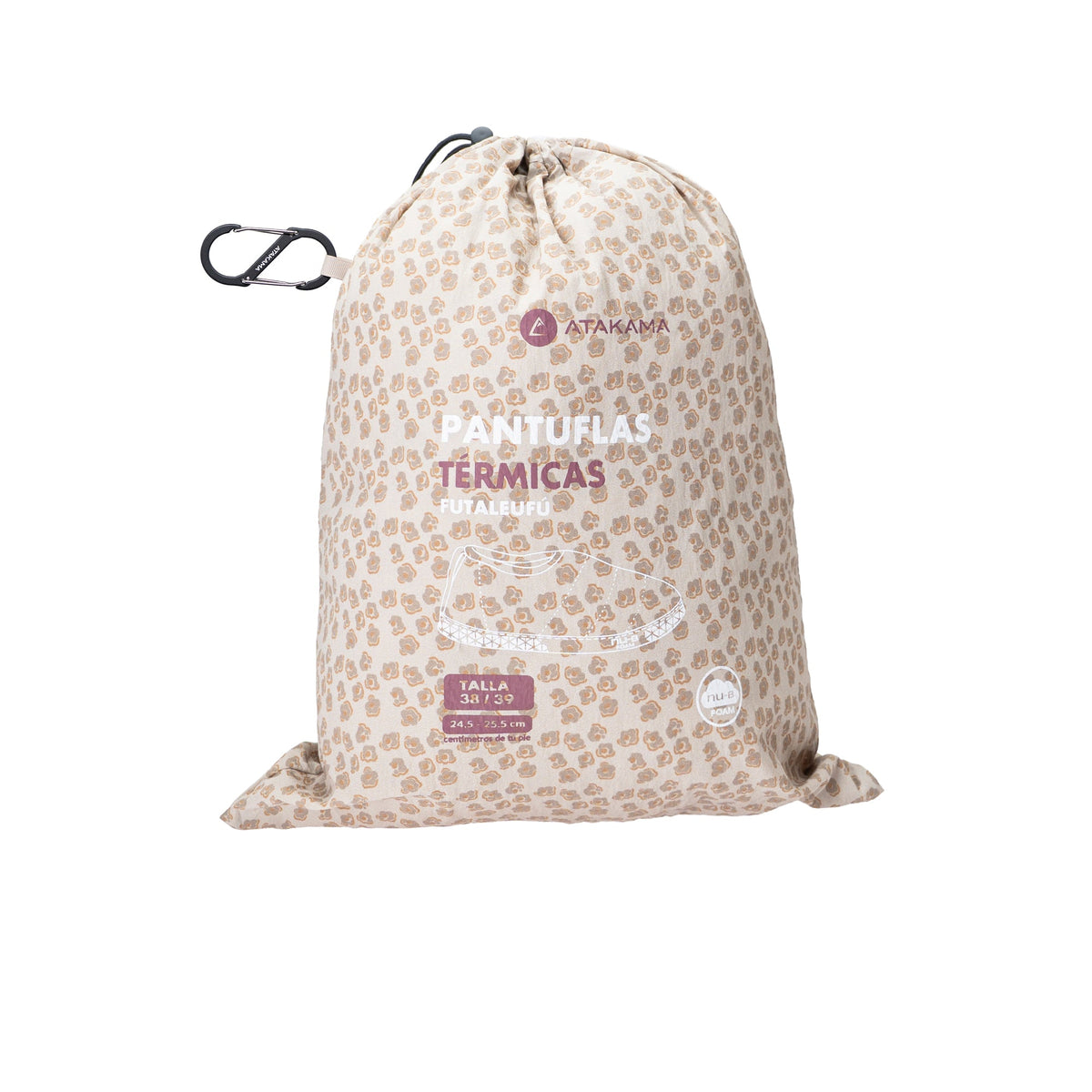 Pantufla térmica Futaleufú FLEX Nu-B Foam Print Beige Atakama Outdoor