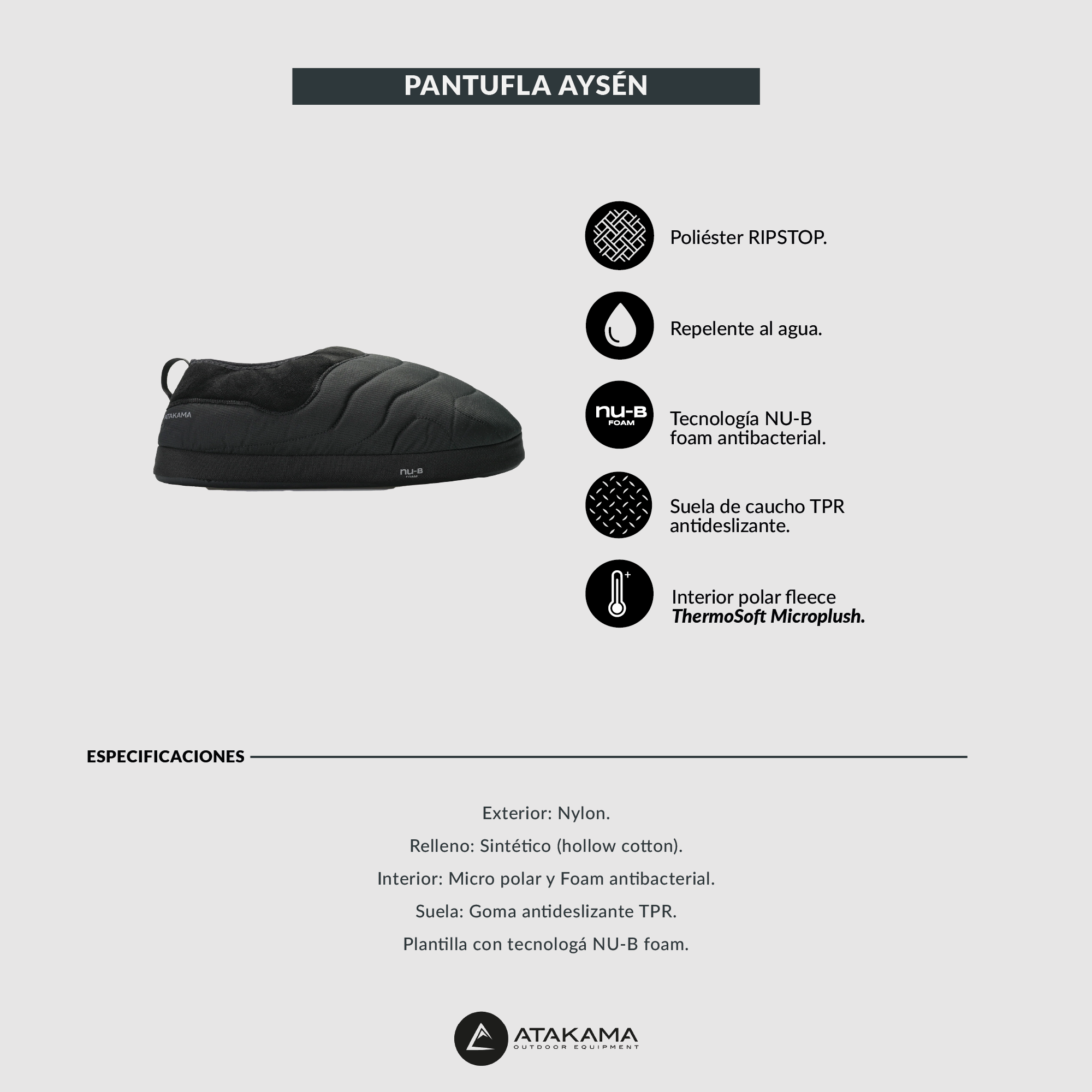 Pantuflas térmicas Aysen Nu-B Foam Verde