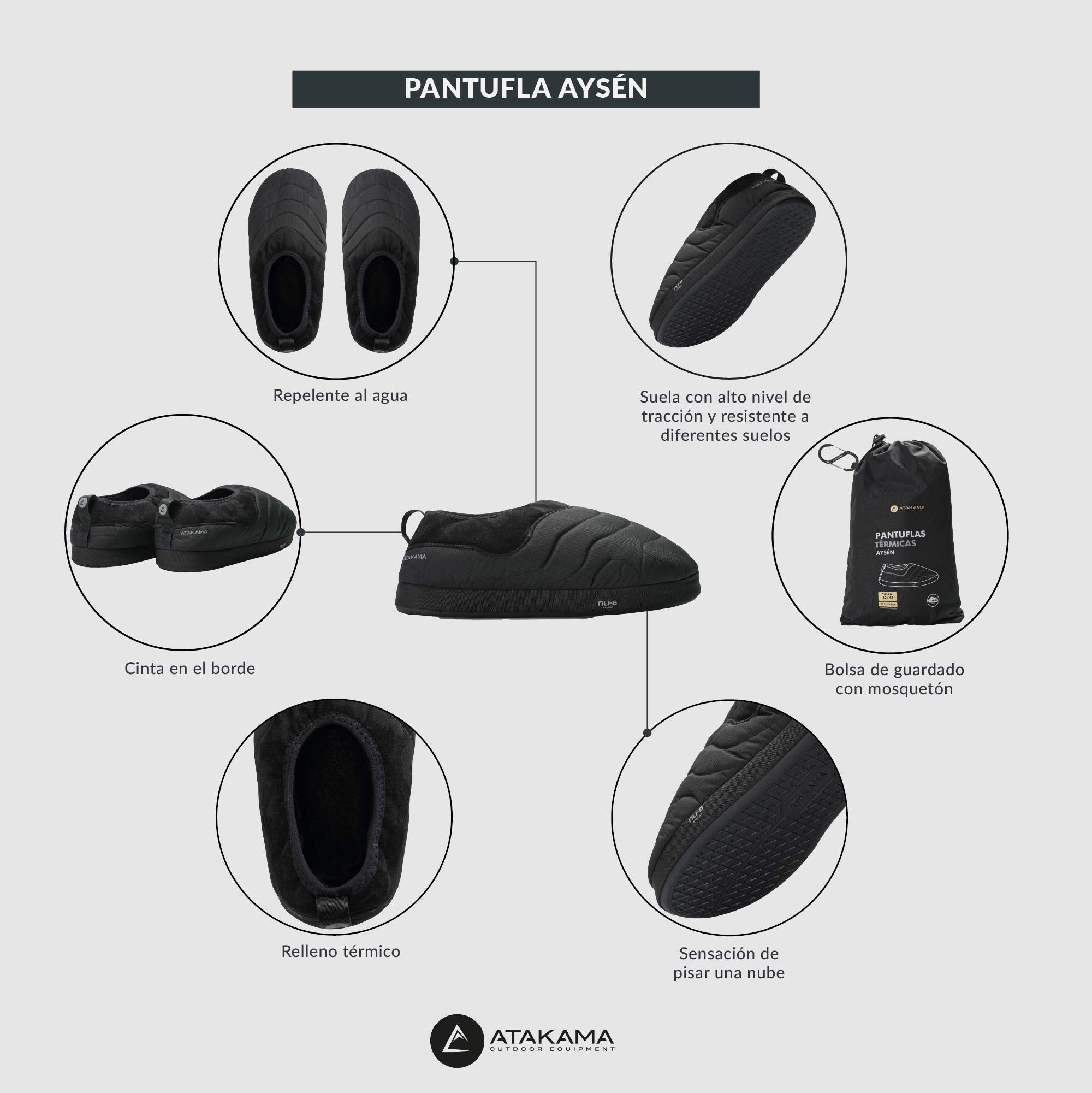 Pantuflas térmicas Aysen Nu-B Foam Verde