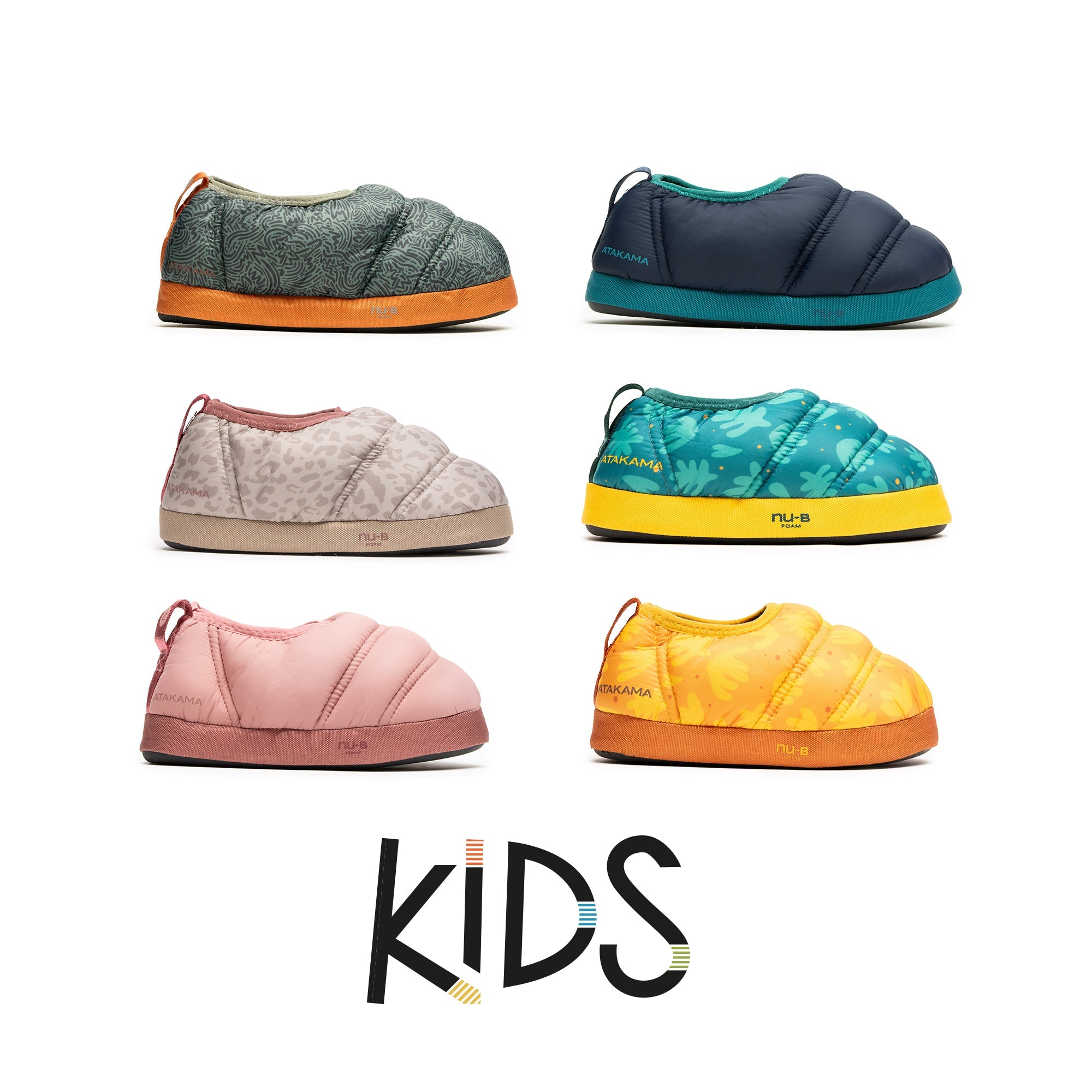 Pantuflas térmicas Futaleufú Kids Nu-B Foam Amarillo Print