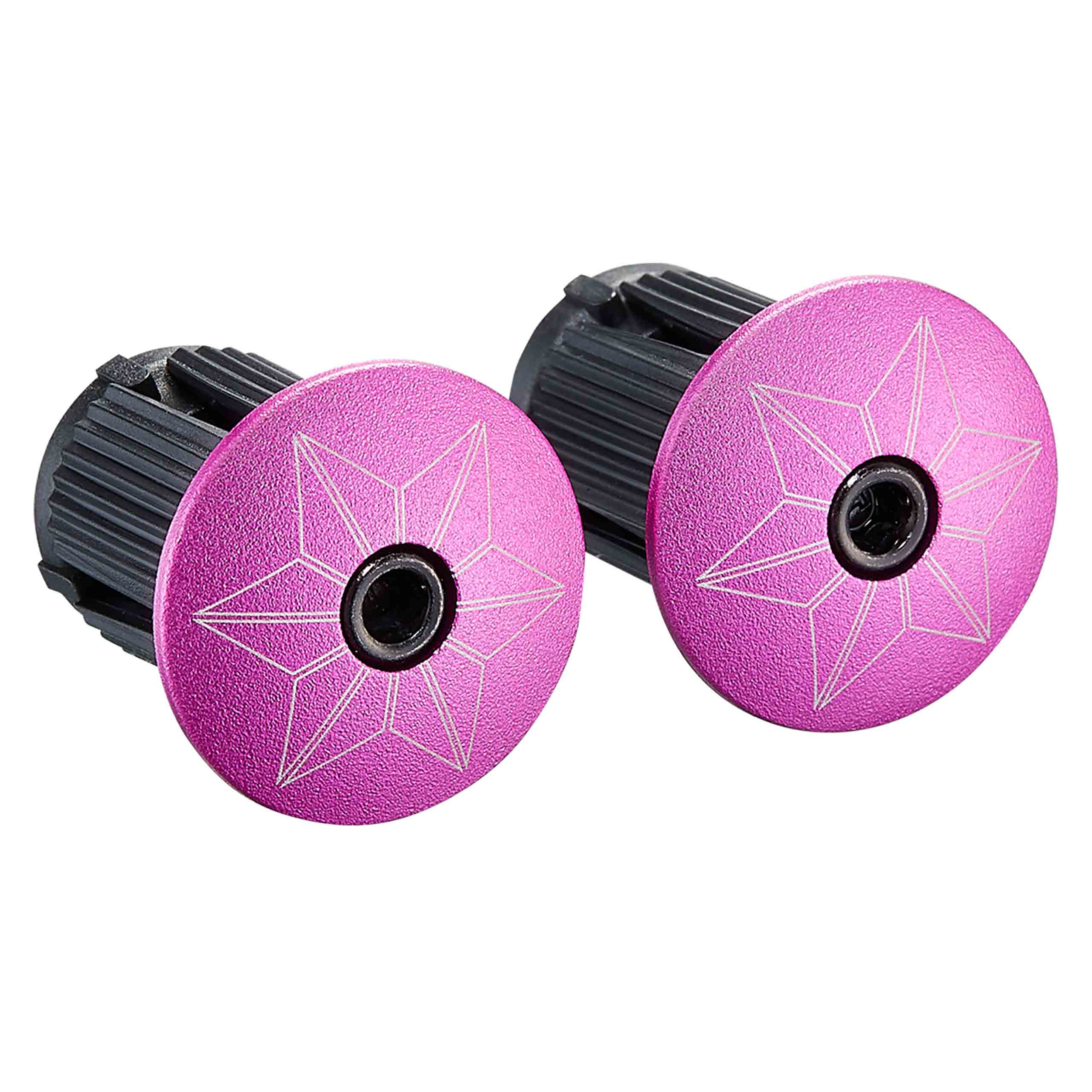 Cinta Manillar Supacaz Super Sticky Kush – Star Fade – Neon Pink + Pink Star Plugz