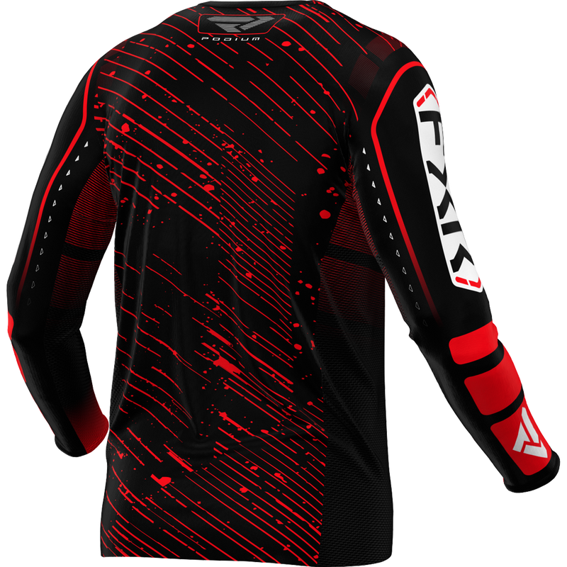 Polera Moto FXR Podium Black/Rojo