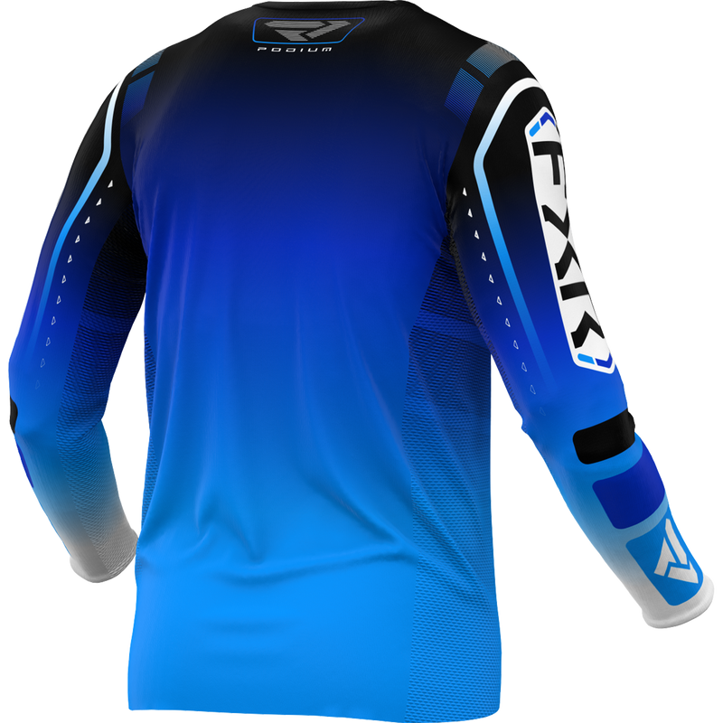 Polera Moto FXR Podium Azul/Blanco