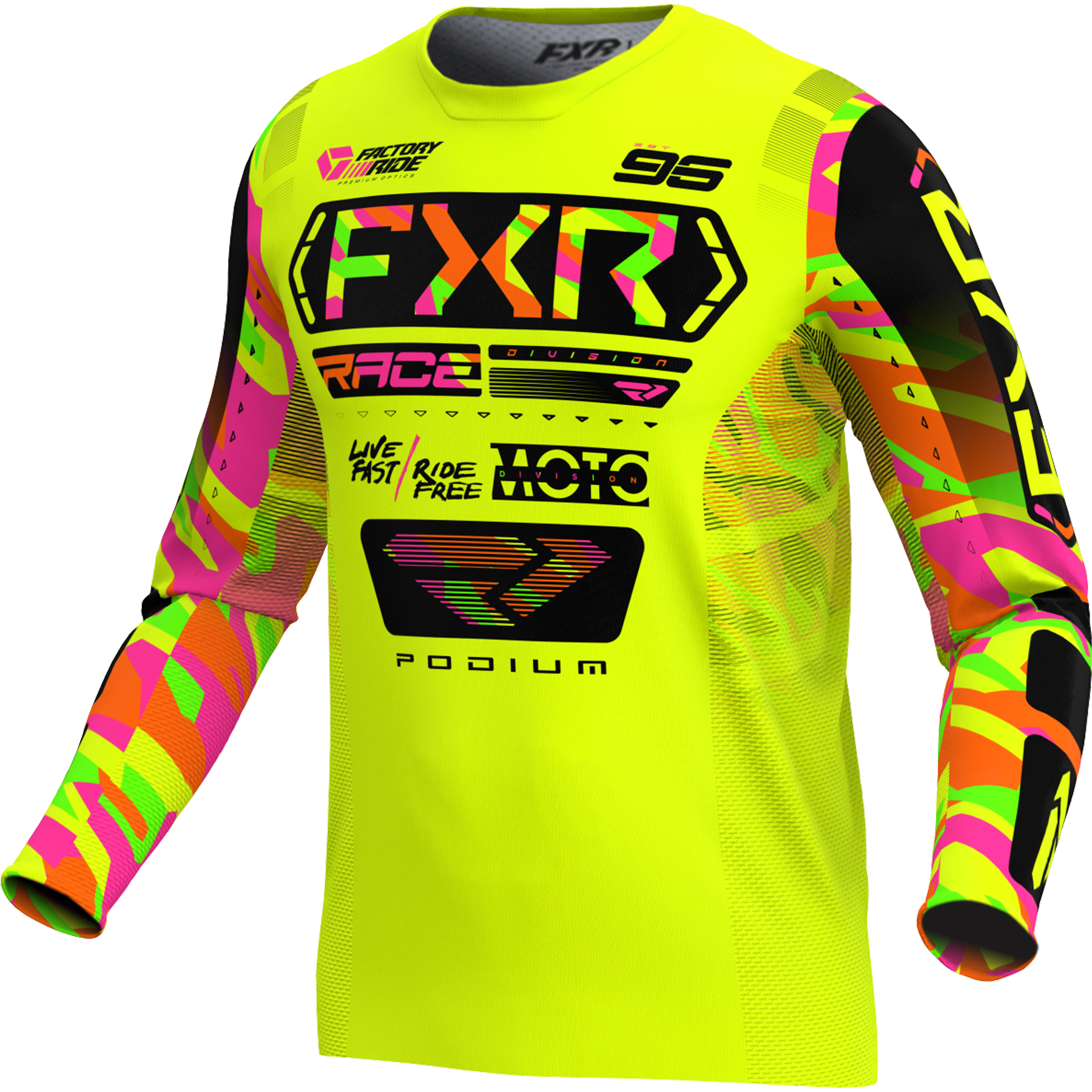 Polera FXR Podium Hivis/Sherbet Camo