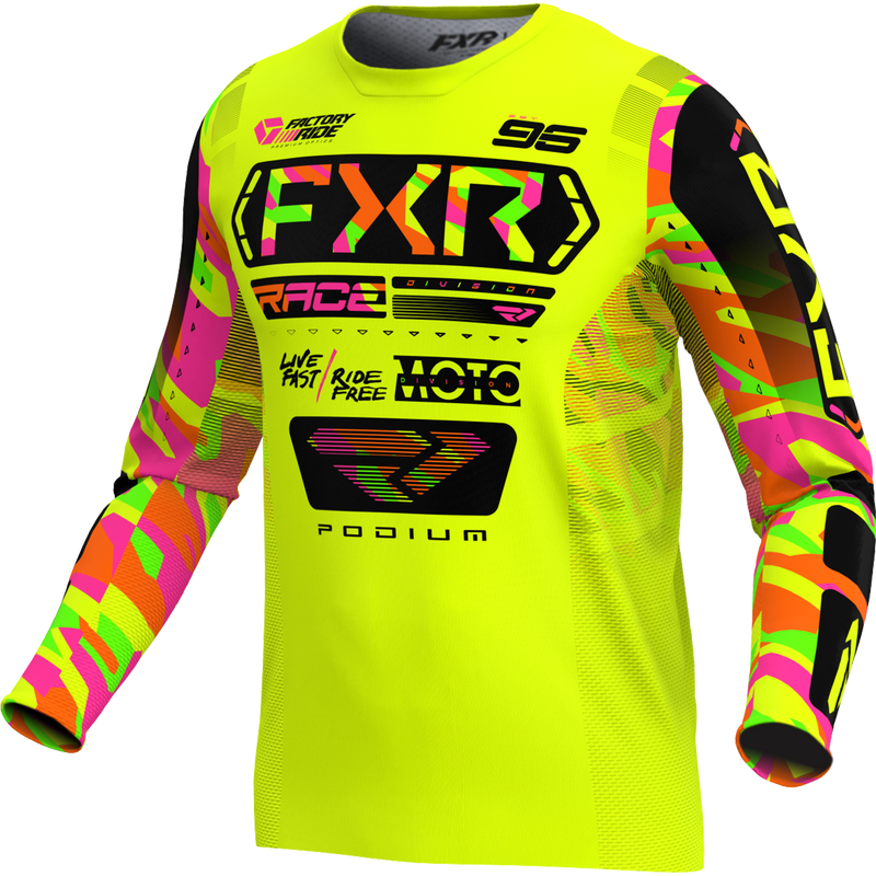 Polera FXR Podium Hivis/Sherbet Camo