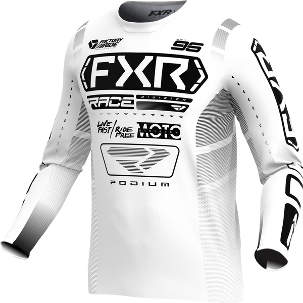 Polera Moto FXR Podium Blanco/Negro