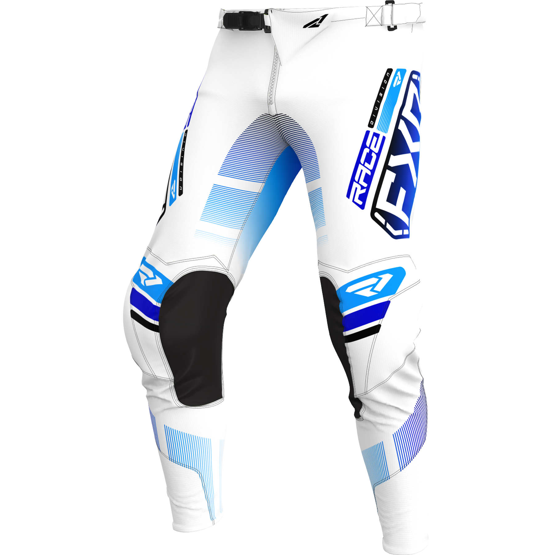 Pantalón Moto FXR Podium Blanco/Azul