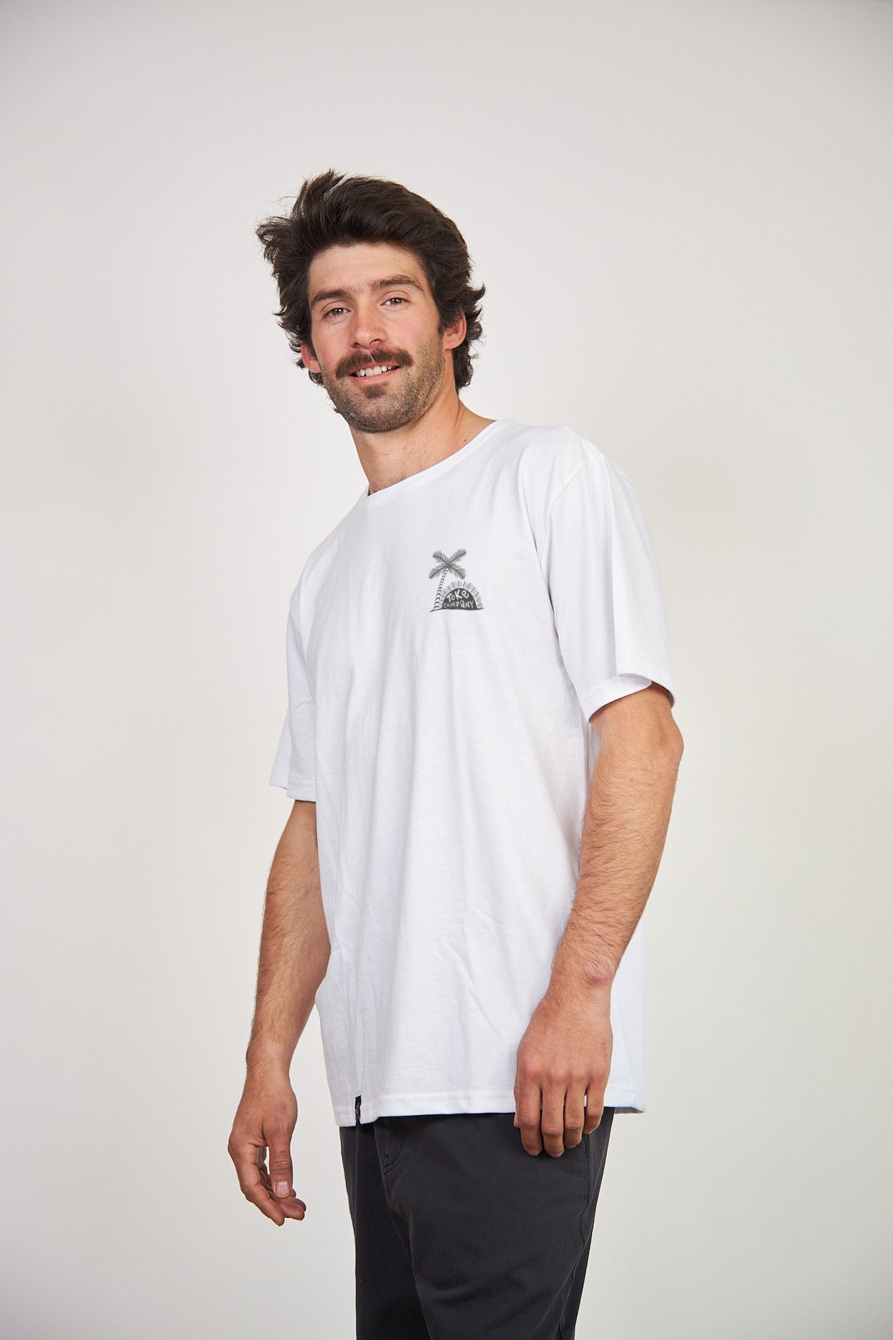Polera Hombre Blanca Manga Corta Company