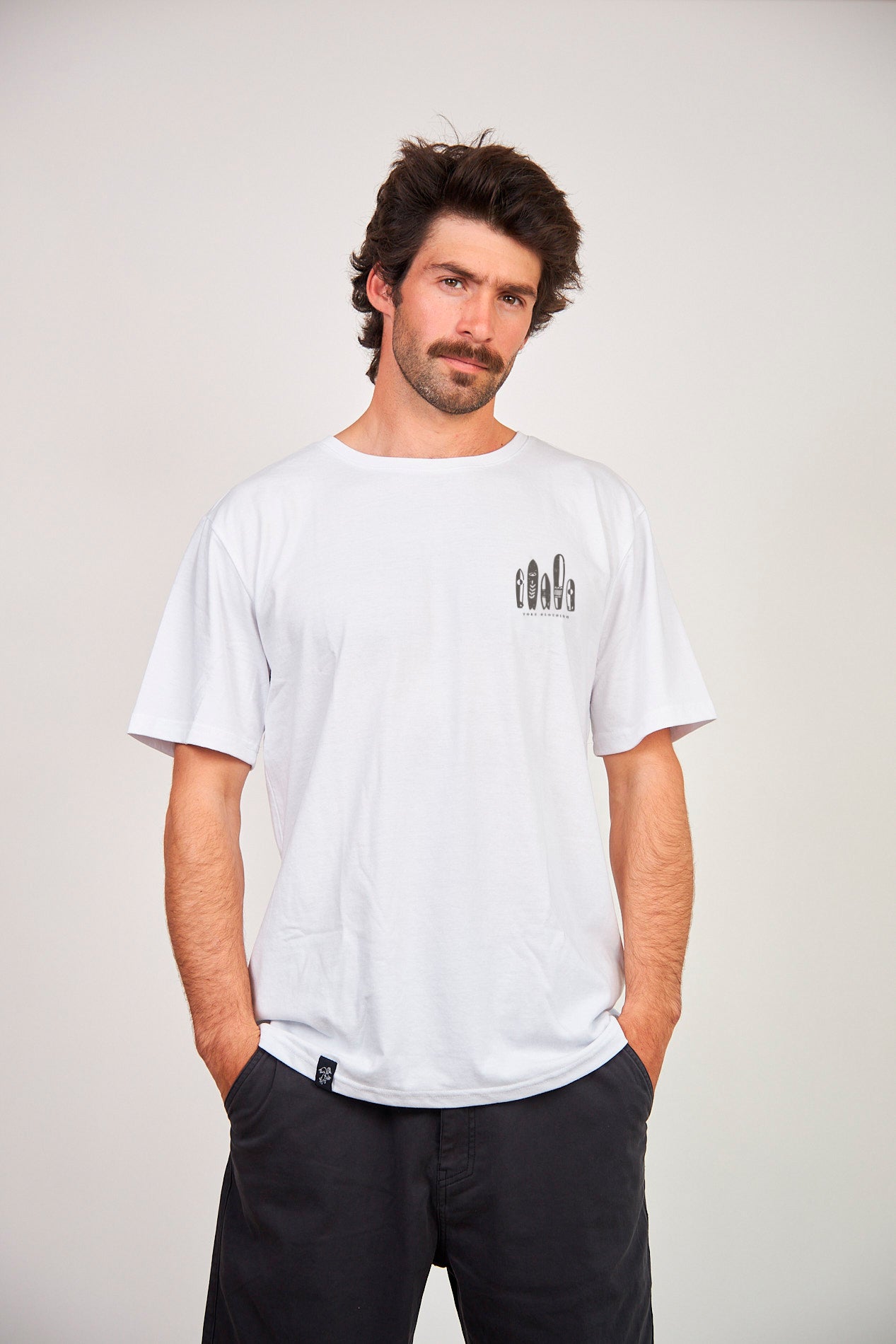 Polera Blanca Manga Corta Malibu