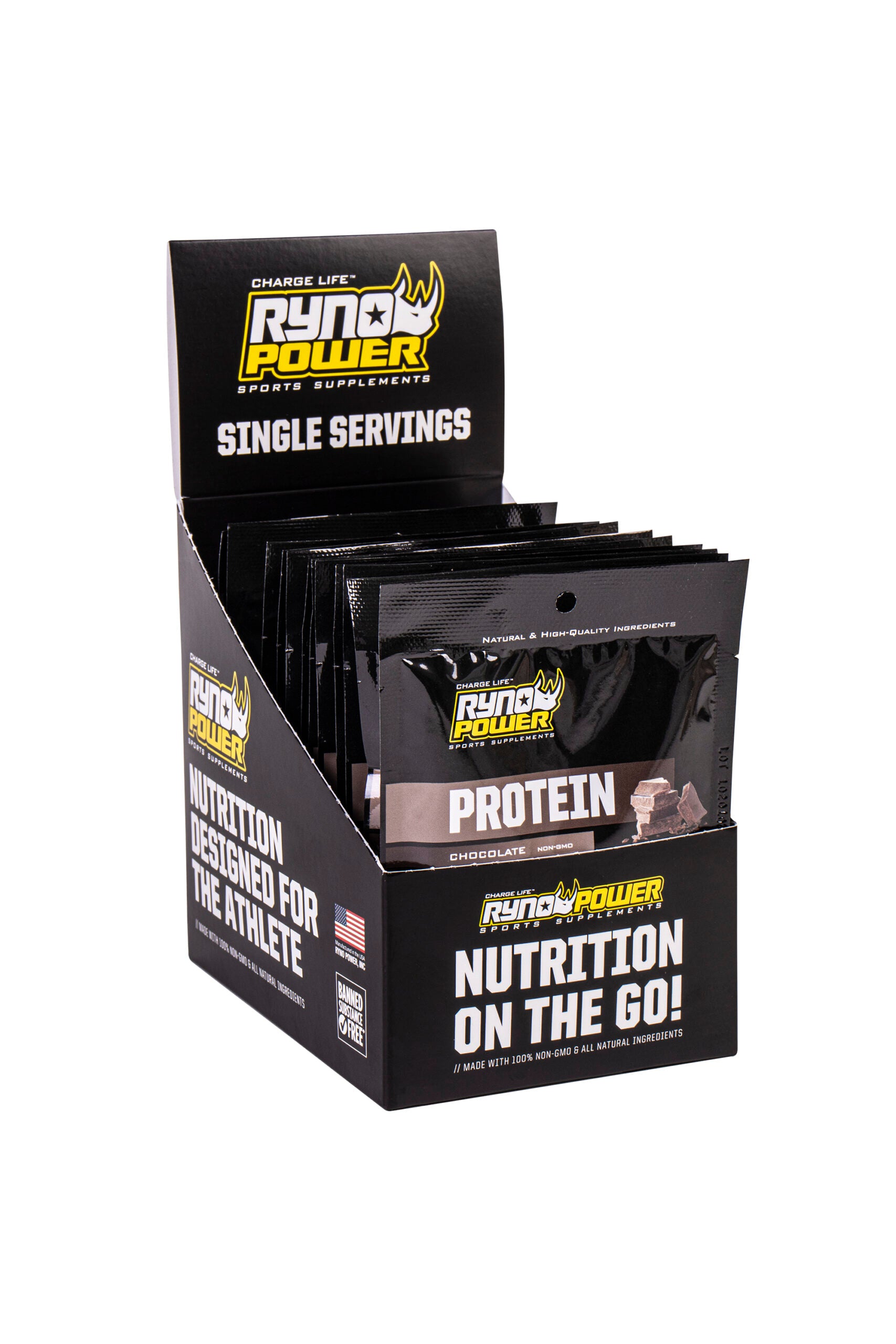 All Natural Whey Protein Ryno Power Chocolate Caja 12 Unidades
