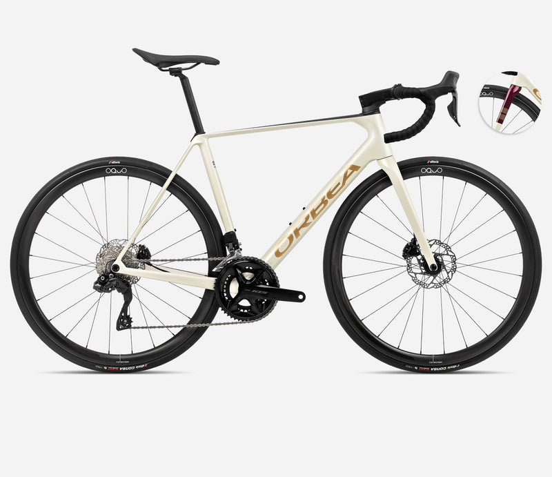 Orbea Bicicleta Orca M35i Ivory White-Burgundy (Gloss)-Vulcano (Matt) - Rideshop