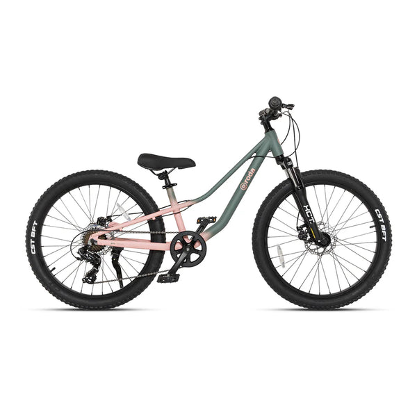 Bicicleta Infantil Roda Pro 24 Sport Verde-Rosado