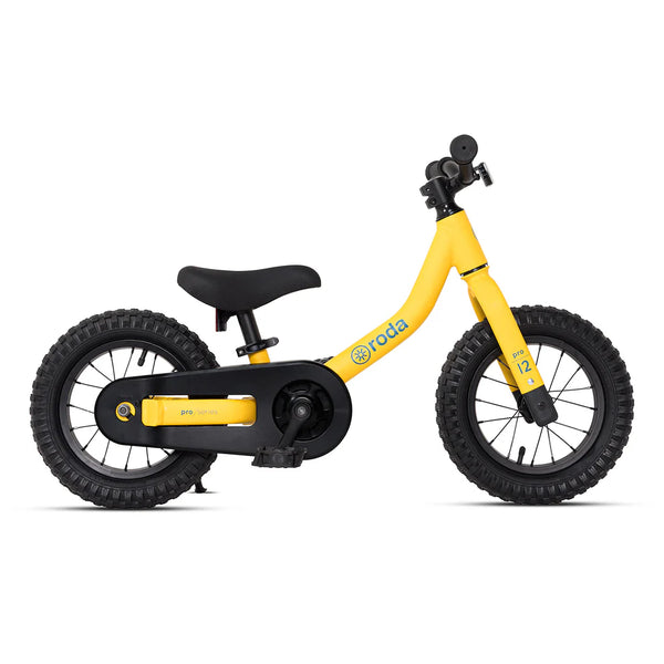 Bicicleta Infantil Roda Pro 12 Full + Kit de Pedales Aro 12 Amarillo