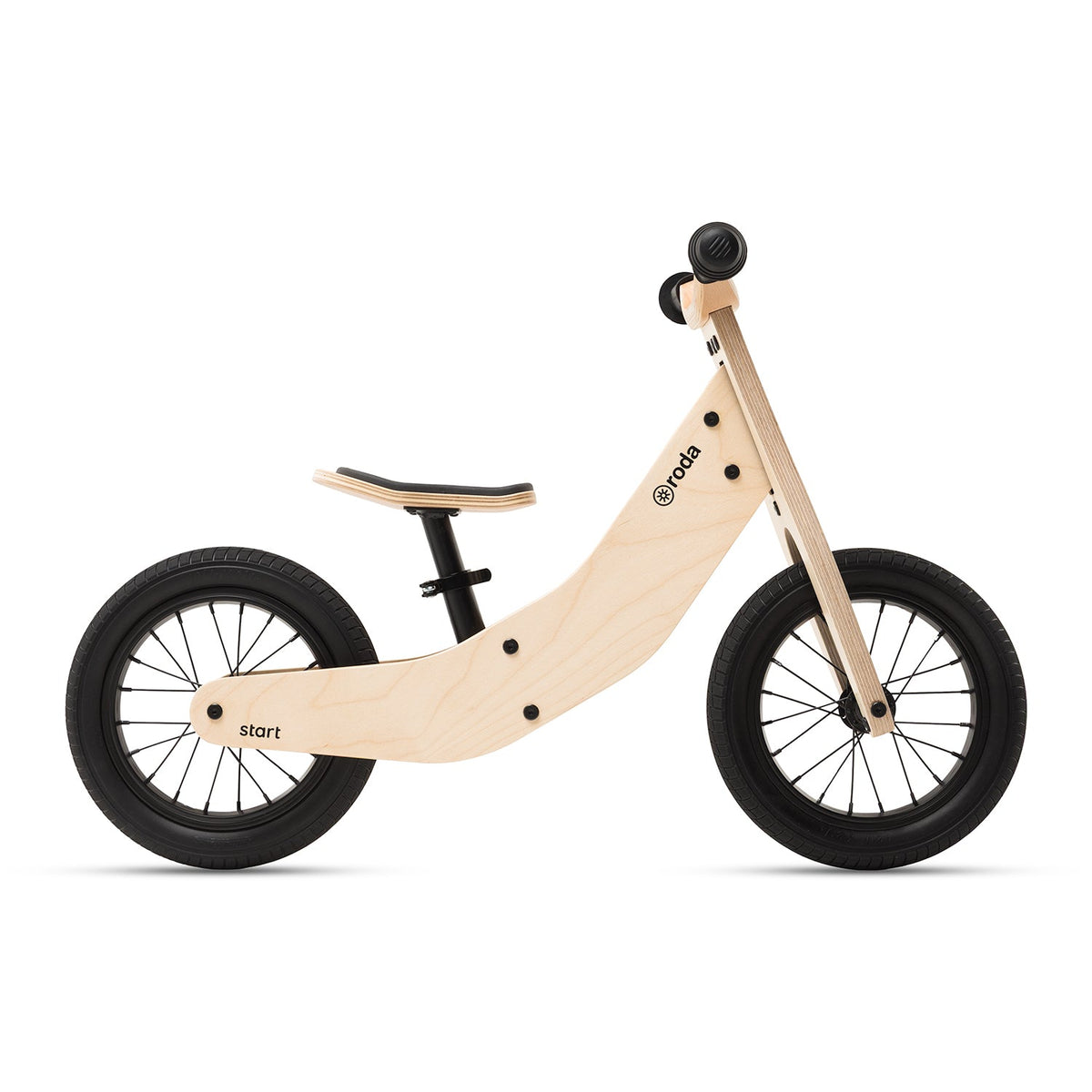 Bicicleta de Equilibrio de Madera para Niños Roda Start Black - vista 1