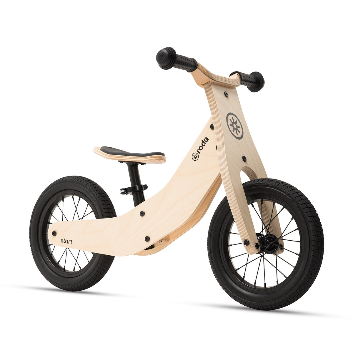 Bicicleta de Equilibrio de Madera para Niños Roda Start Black - vista 2