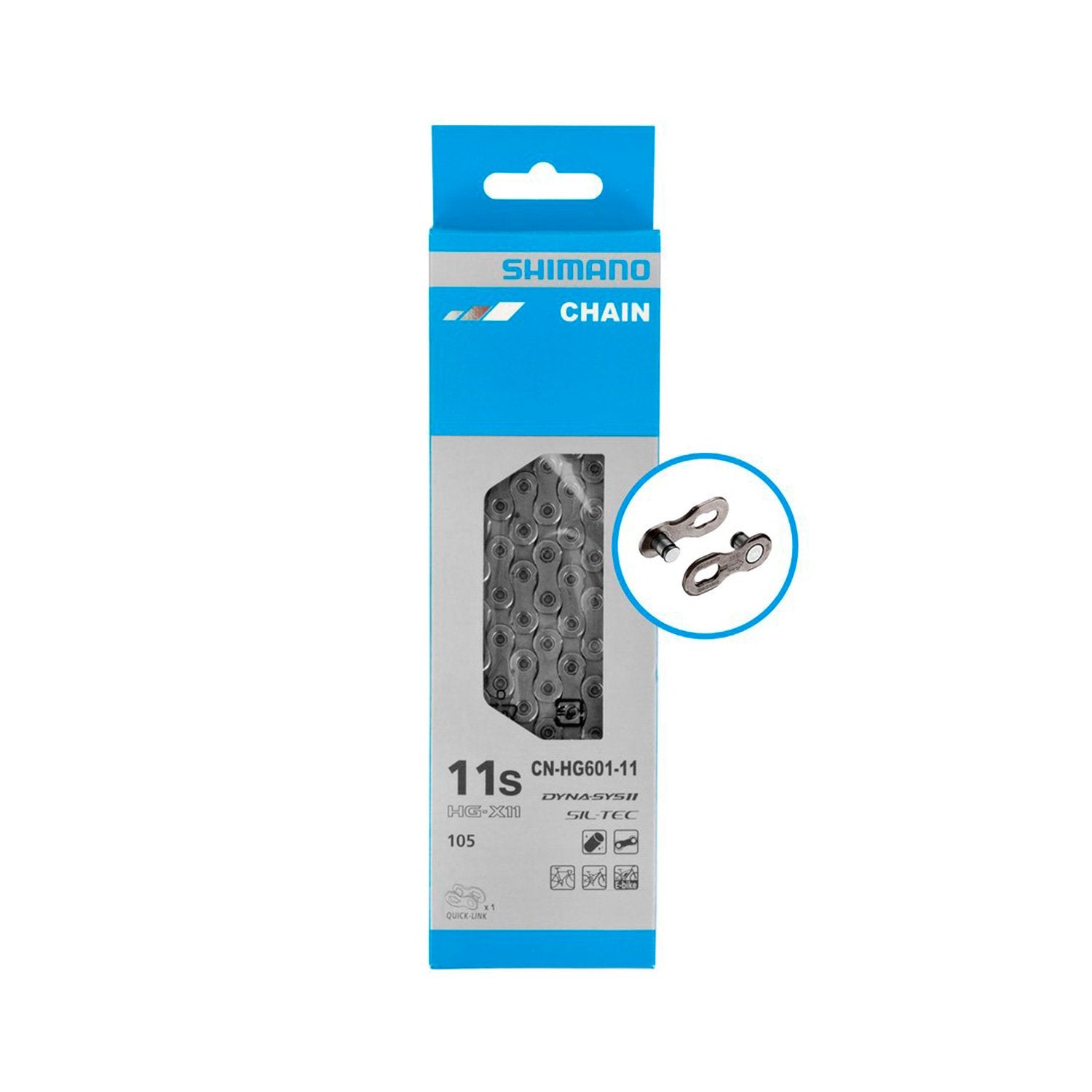 Cadena Shimano Cn-Hg601-11 For 11-Speed Road/Mtb/E-Bike Compatible 126 Links W/Quick-Link Sm-Cn9