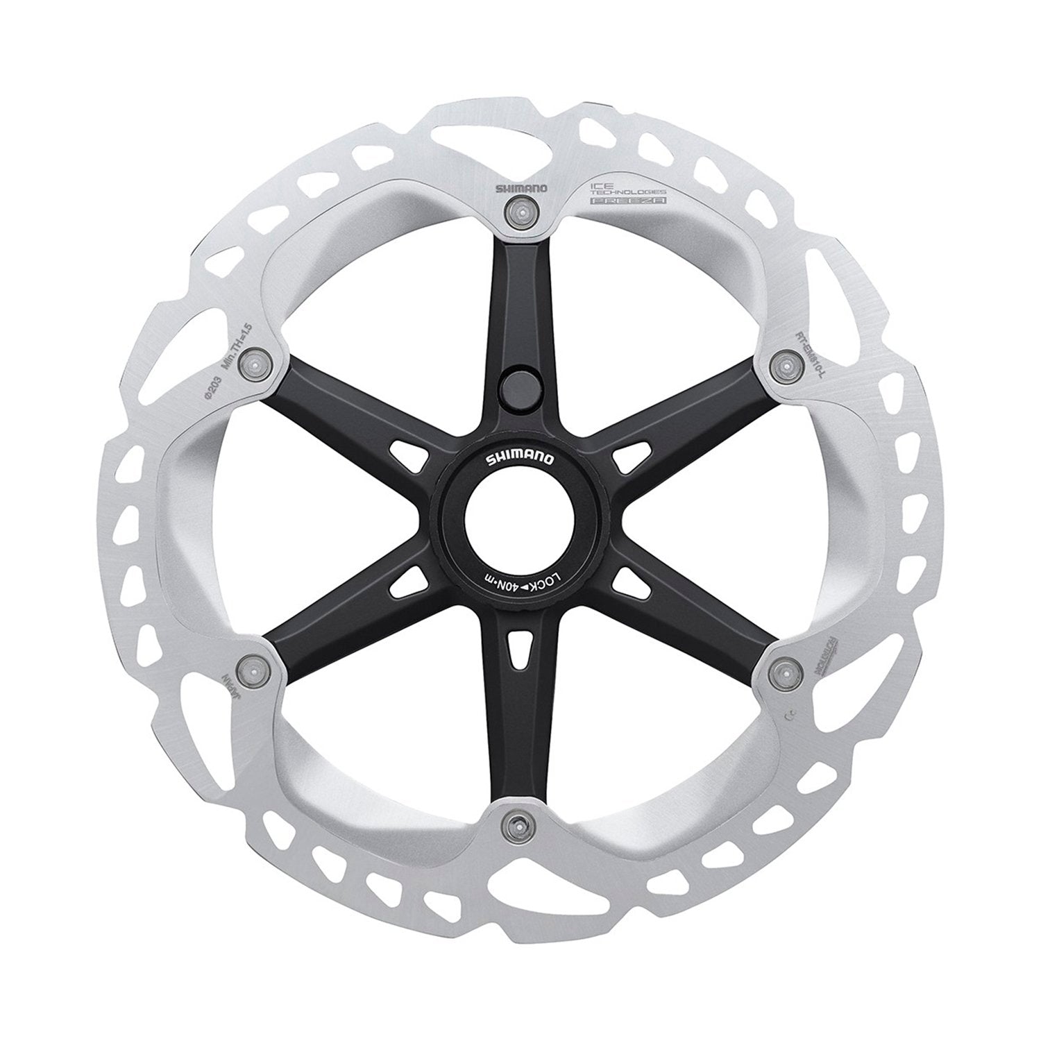 Rotor Freno Disco Rtem810 Shimano L 203Mm Lock Ring Internal Serration. Irtem810Li