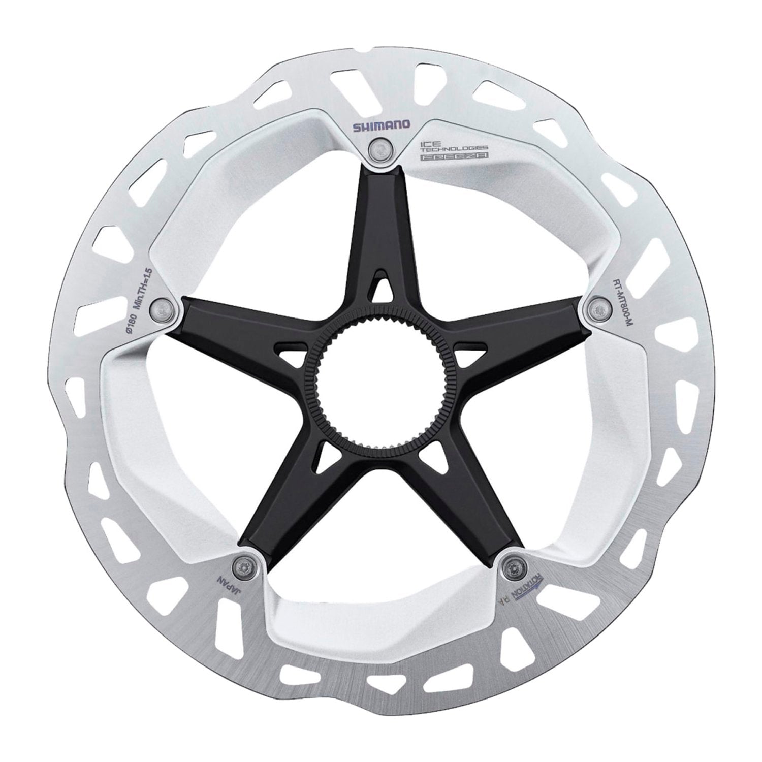 Rotor Freno Disco Rtmt800 Shimano M 180Mm Lock Ring Internal Serration Magnet. Irtmt800Mj