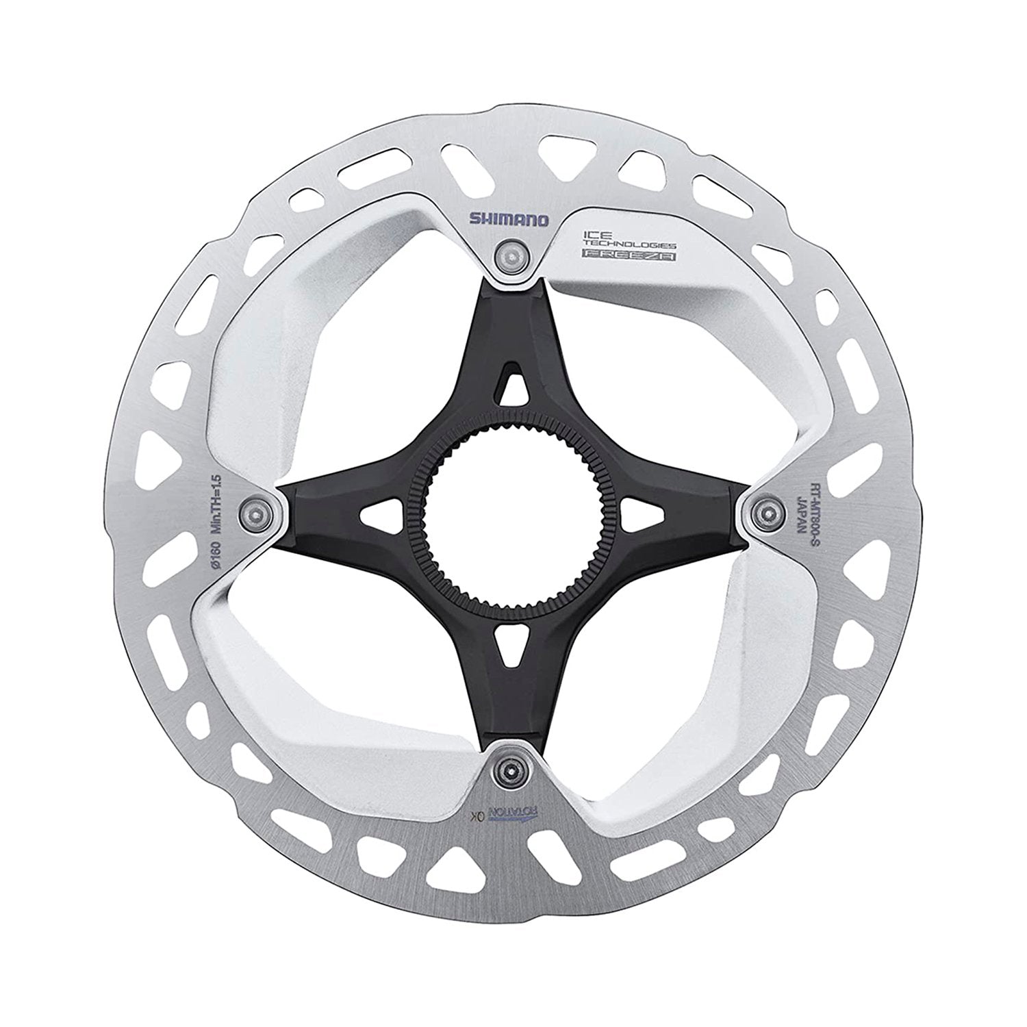 Rotor Freno Disco Rtmt800 Shimano S 160Mm Lock Ring Internal Serration Magnet. Irtmt800Sj