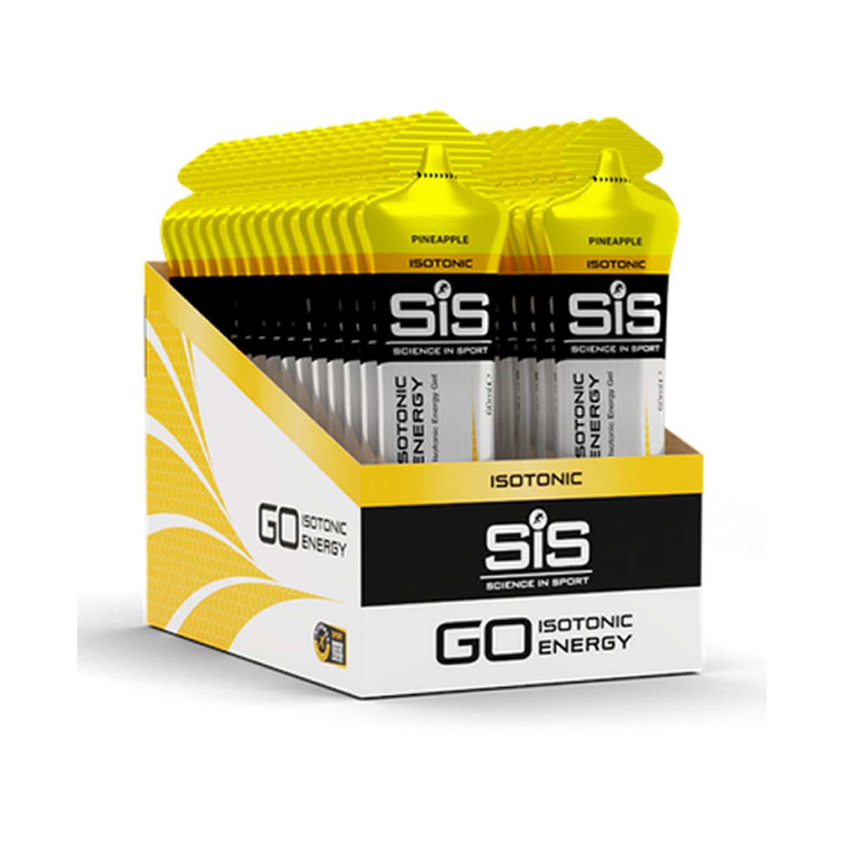 Caja SIS Gel GO Isotónico Piña 60ml 30U