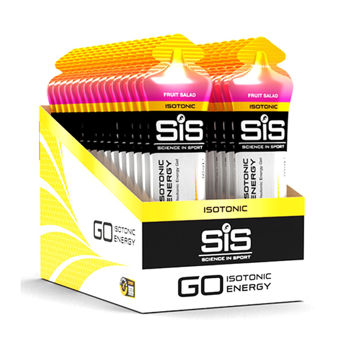 Caja SIS Gel GO Isotónico Ensalada Fruta 60ml 30U