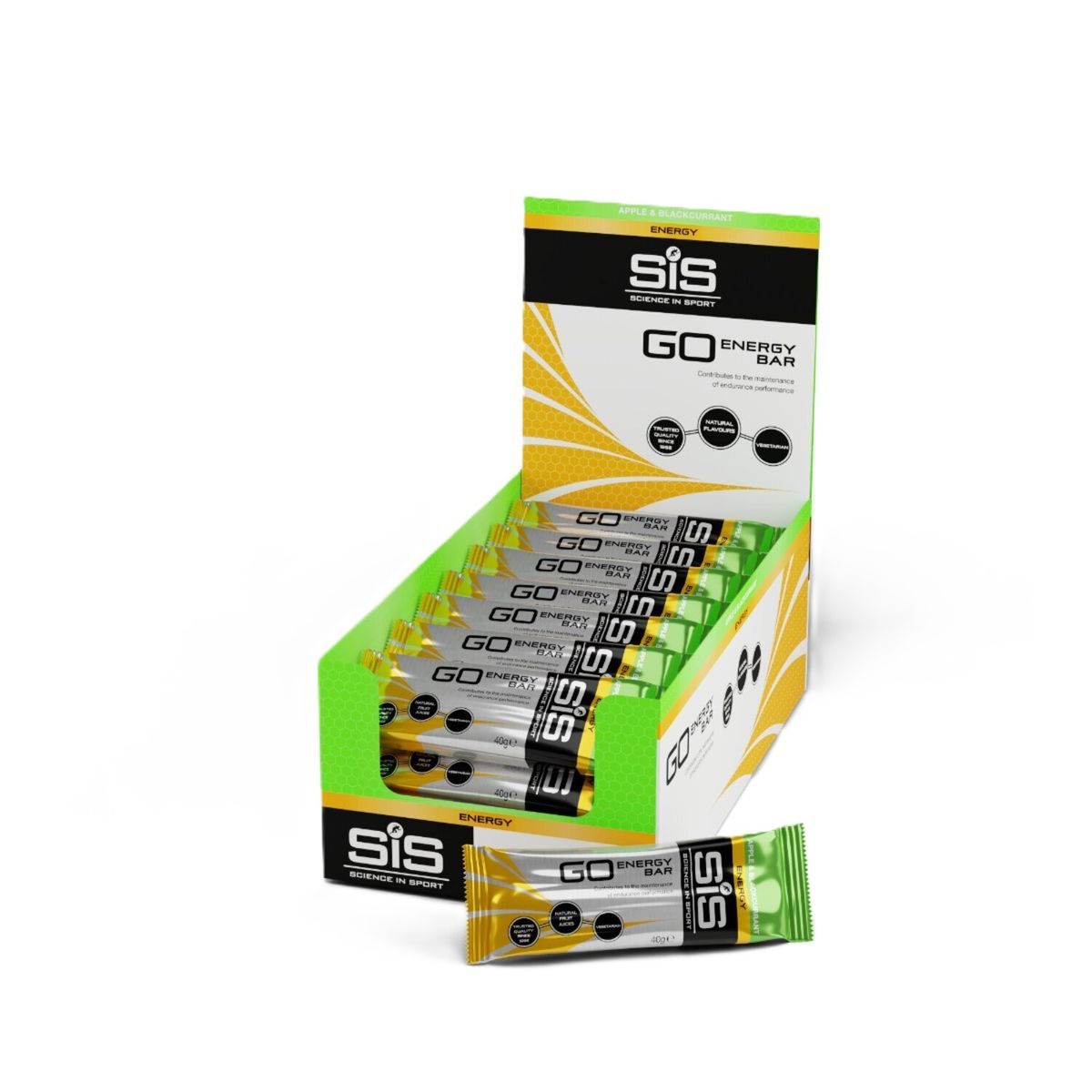 Caja SIS Barra GO Energy Mini Manzana & Casis 40g 30U