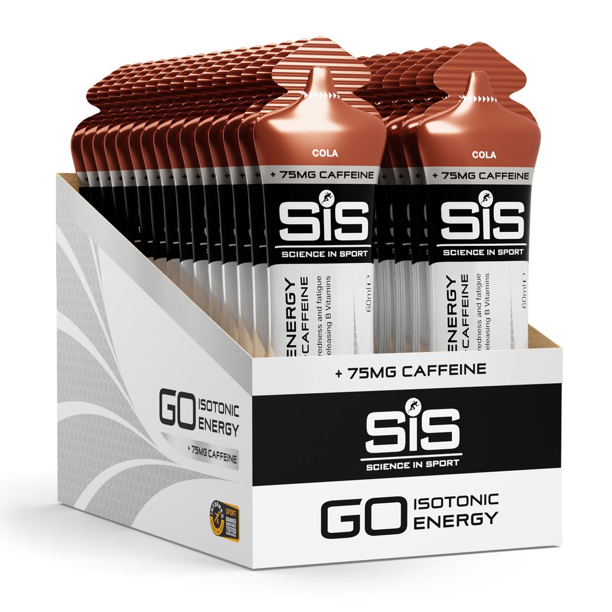Caja SIS Gel Go Energy + Cafeína 60ml 30U - Cola