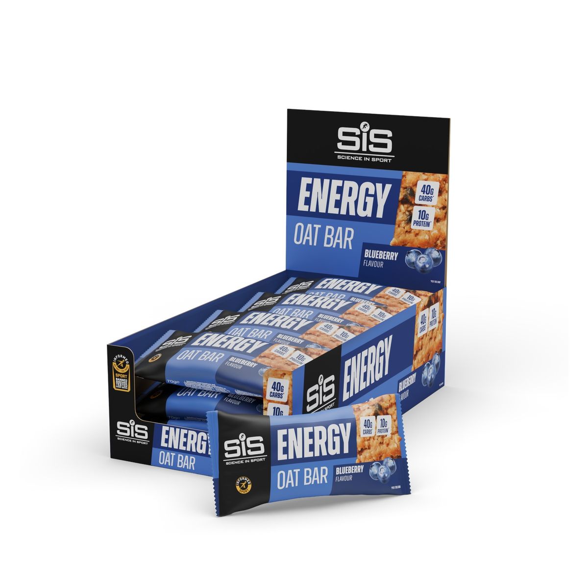 Caja SIS Barra Avena Energy 70g 12U - Arándano