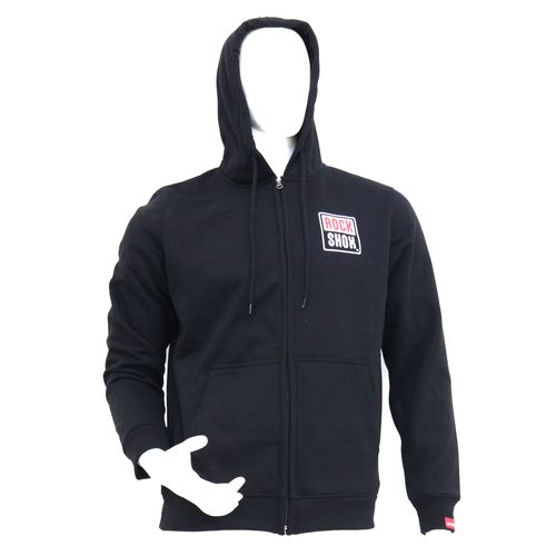 Poleron Full Zip Hood ROCK SHOX Full Pill Negro XL - Rideshop