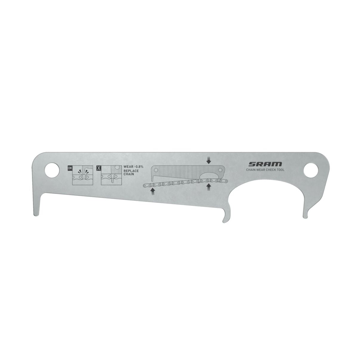 Medidor Desgaste Cadena 0.8% - Plata