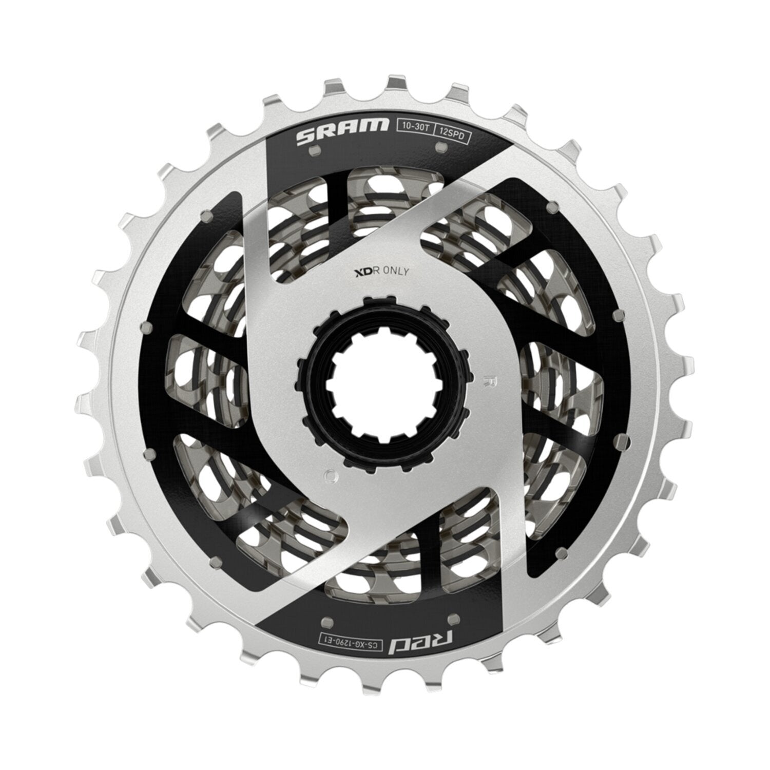 Piñón SRAM RED XDR XG1290 E1 X-DOME 10-30 12V Plata - Rideshop