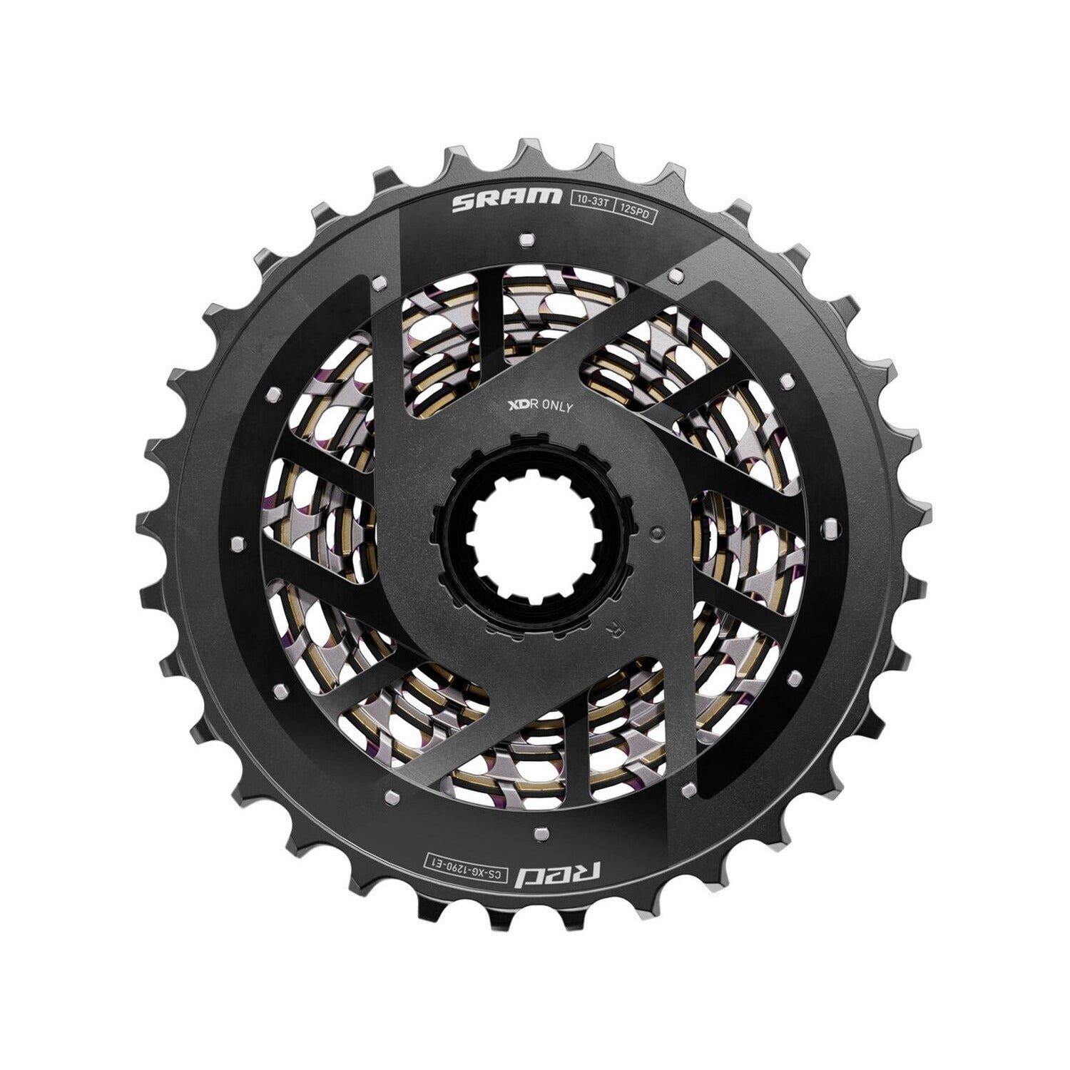 Piñón SRAM RED XDR XG1290 E1 X-DOME 10-33 12V Rainbow - Rideshop