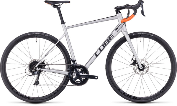 Bicicleta Cube Attain Pro | Silver Orange - Rideshop